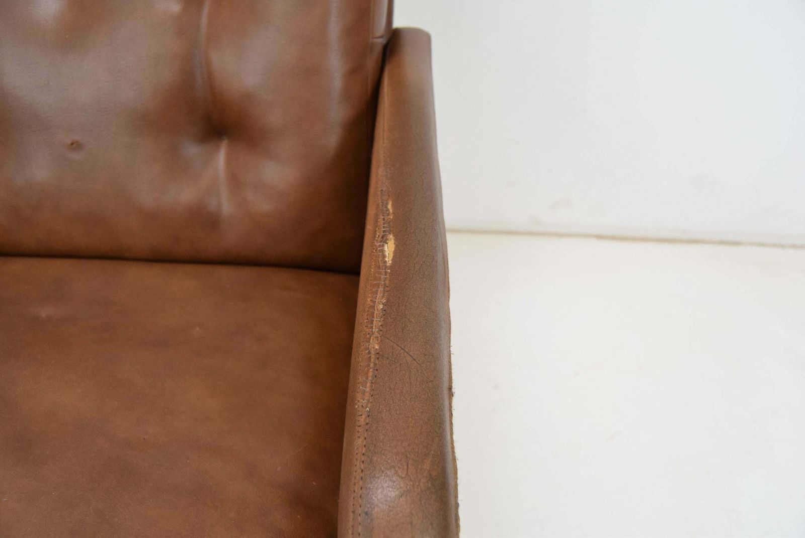 Mid Century Leatherette Rotatable Armchair, 1960's. photo buy