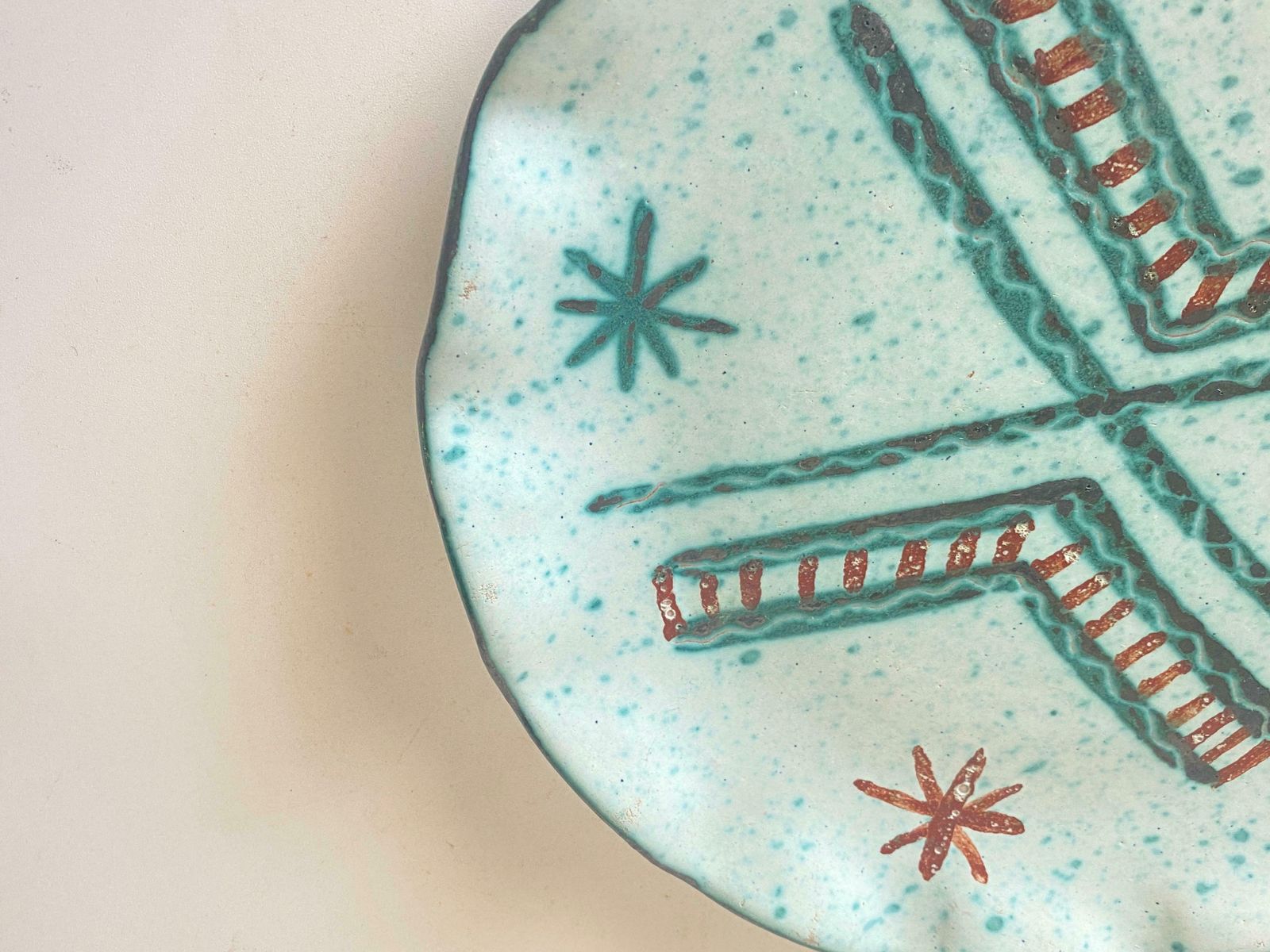 Ceramic Dish Green And Brown In The Style Of Robert Picault France, 1960 photo buy
