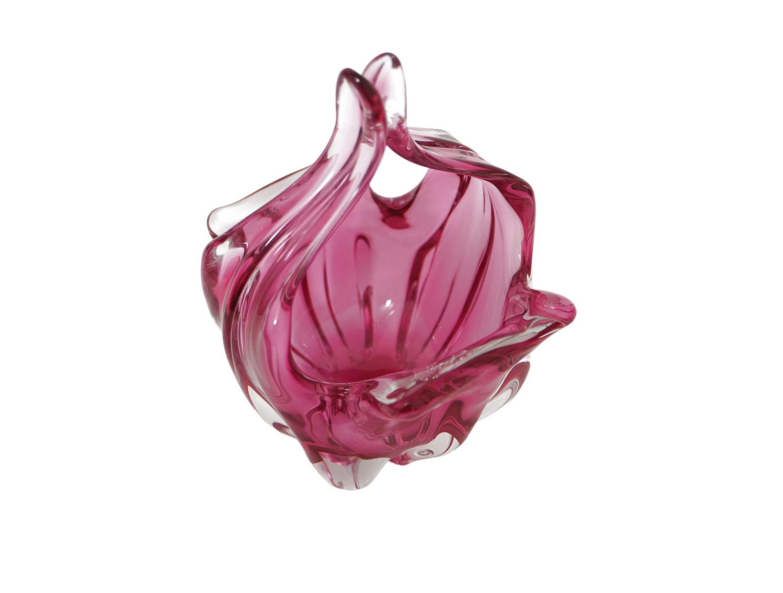 Bohemia Art Glass Bowl By Jozef Hospodka For Chribska Glassworks, Czechoslovakia 1960s, Pink photo furniture