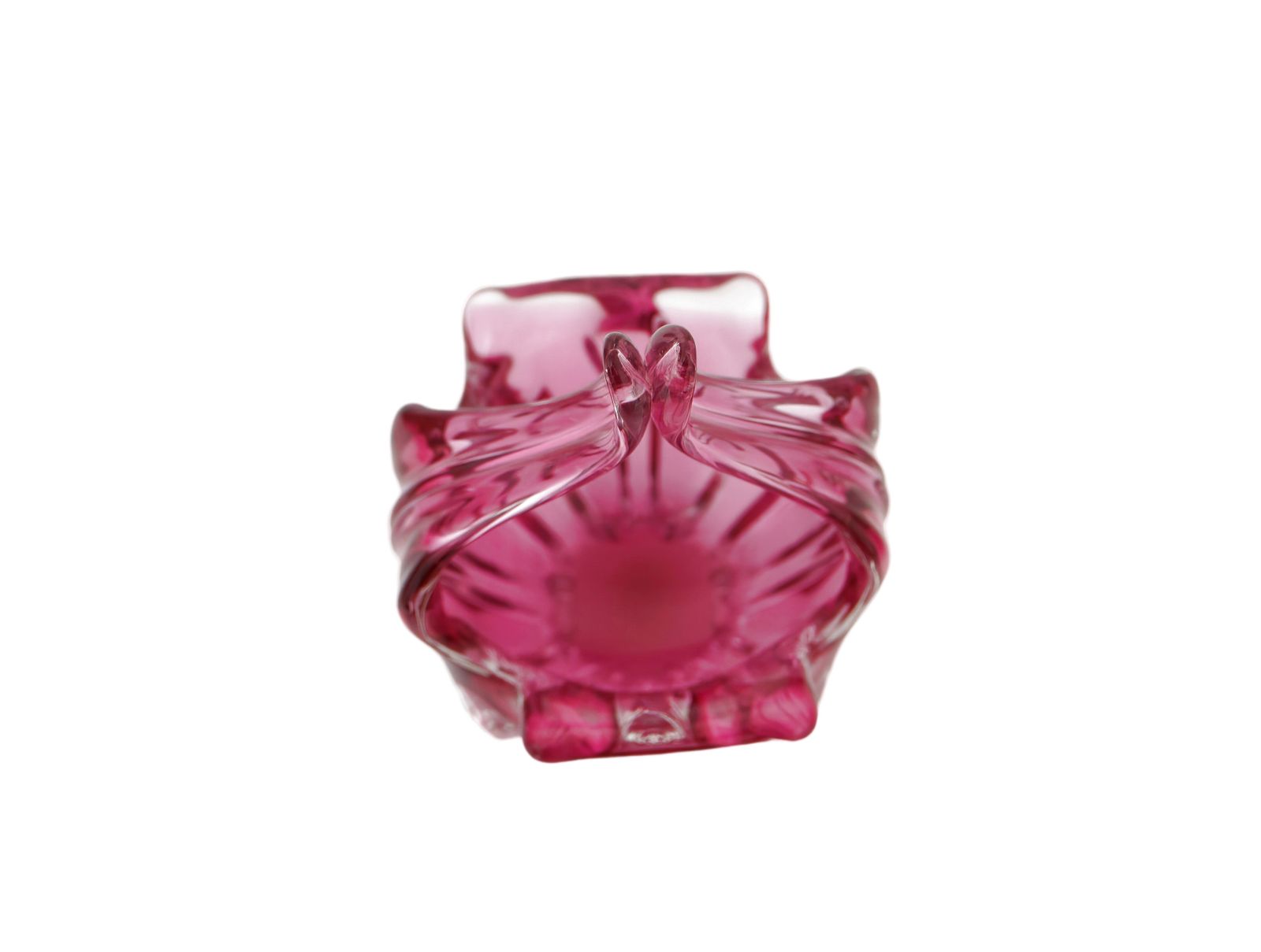 Bohemia Art Glass Bowl By Jozef Hospodka For Chribska Glassworks, Czechoslovakia 1960s, Pink photo for sale
