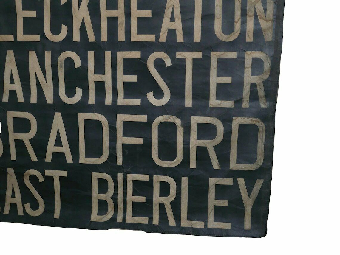 Vintage Mid Century Bus Stop Blind, Canvas, 1960s photo buy