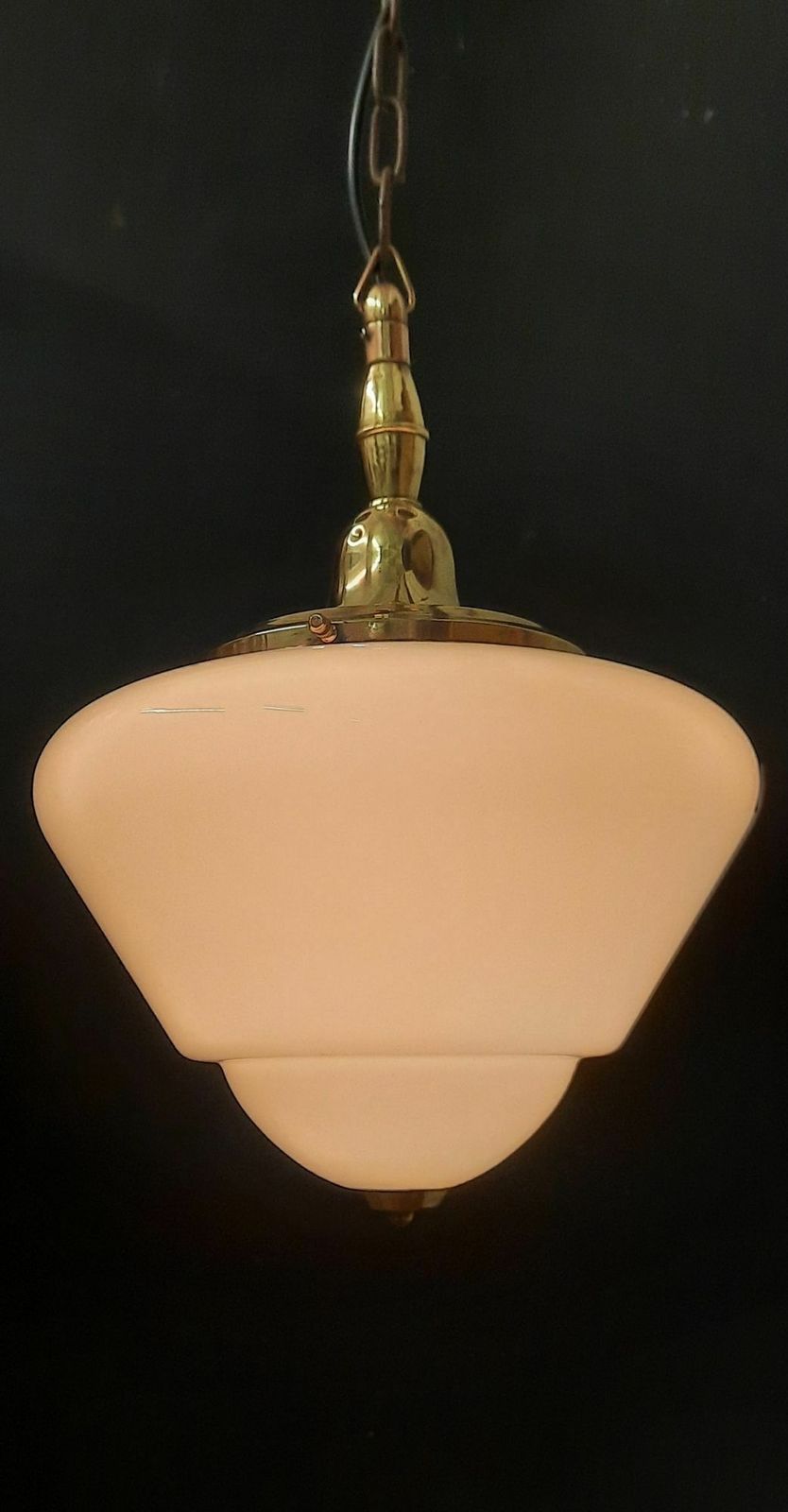 French Antique Opaline Pendant Light photo furniture