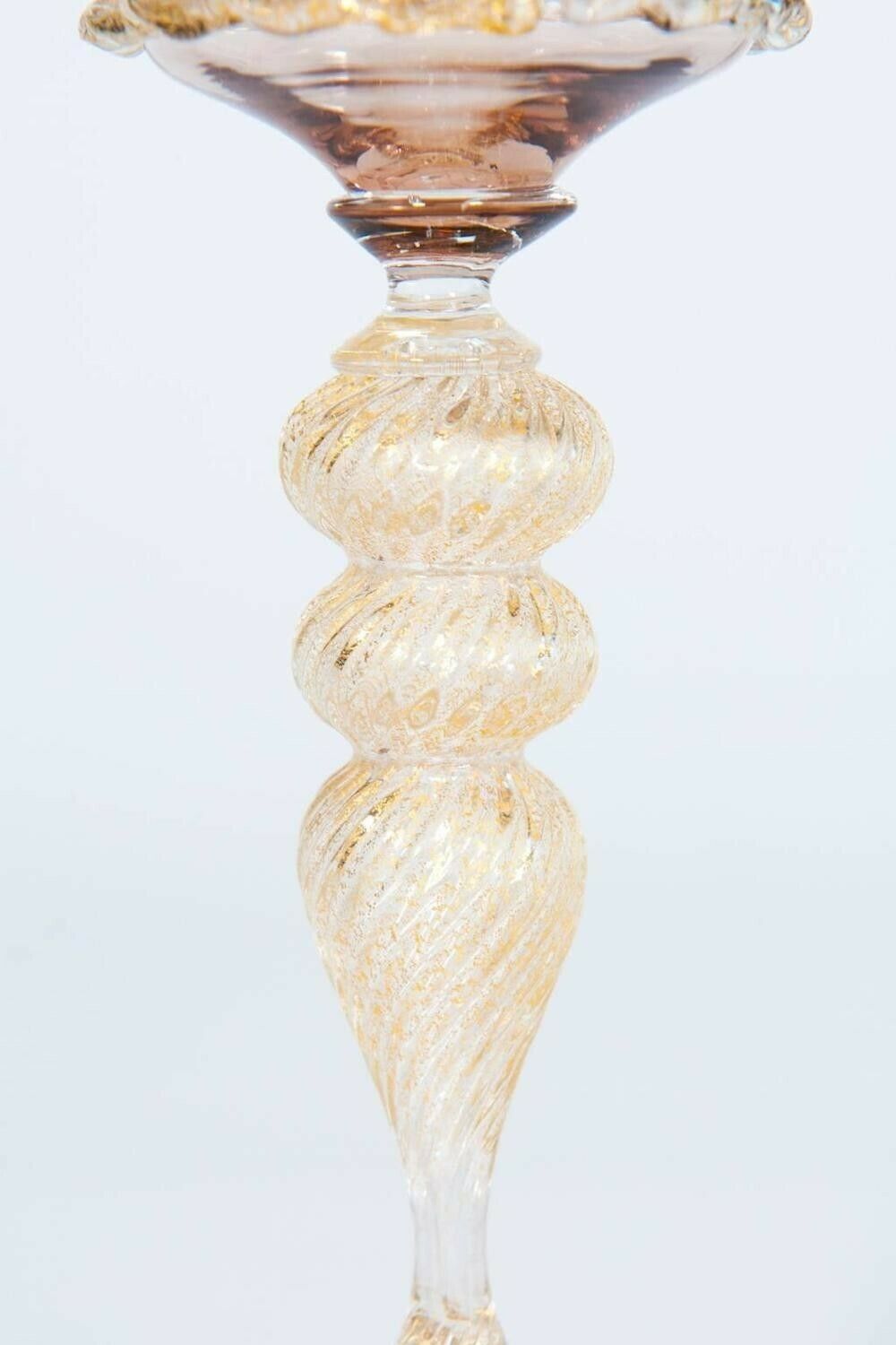 Italian Handblown Goblet In Murano Glass, Circa 1970 photo for sale