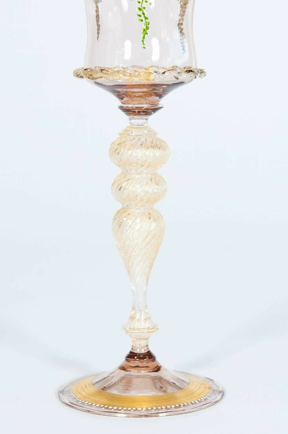 Italian Handblown Goblet In Murano Glass, Circa 1970 photo Home Decor