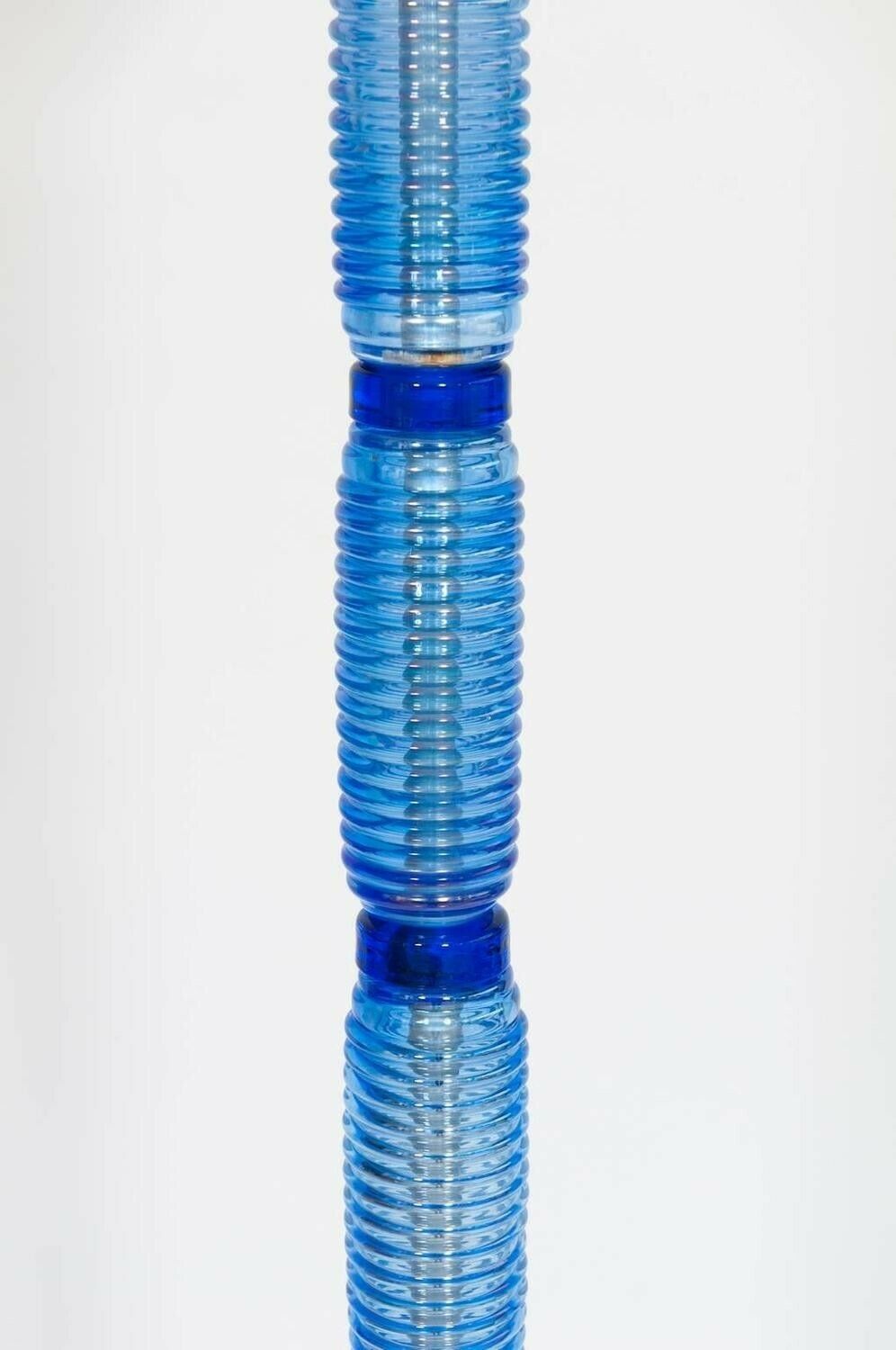 Floor Lamp In Light Blue And Iridescent Color Murano Glass Italy 1990s photo for sale