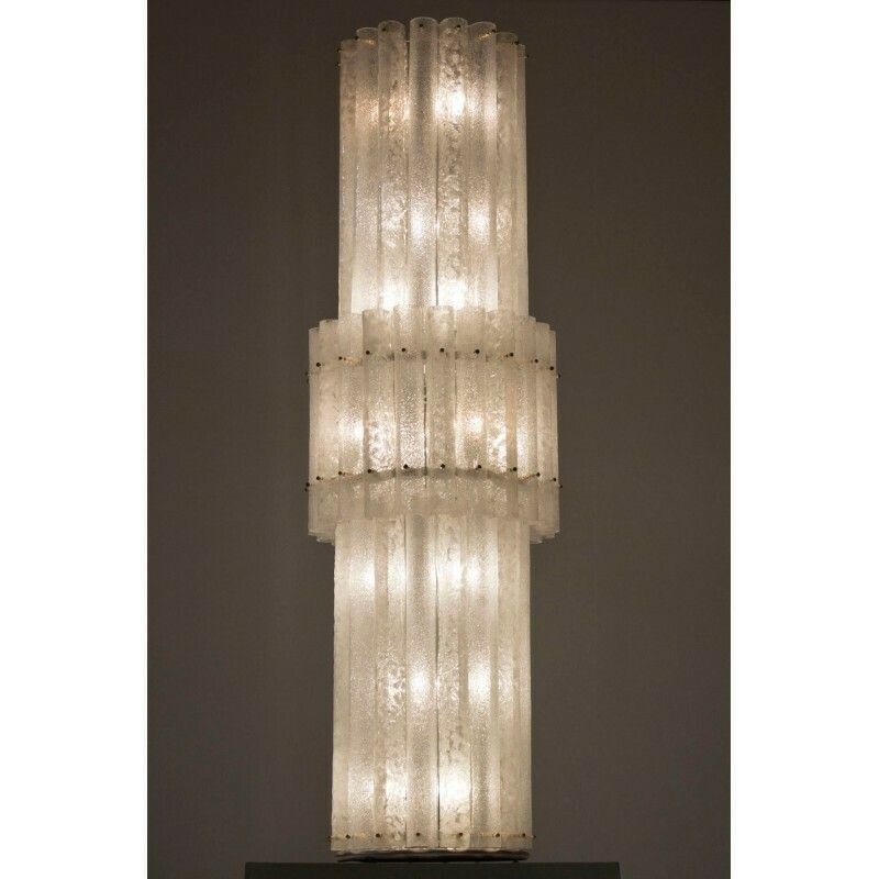 Imposing Floor Lamp In Blown Murano Glass Blotchy Colored In A Grit Glass Italy photo furniture