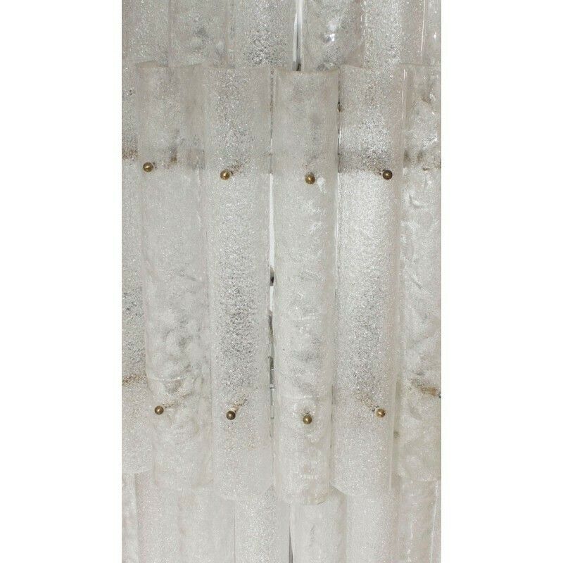 Imposing Floor Lamp In Blown Murano Glass Blotchy Colored In A Grit Glass Italy photo vinterior