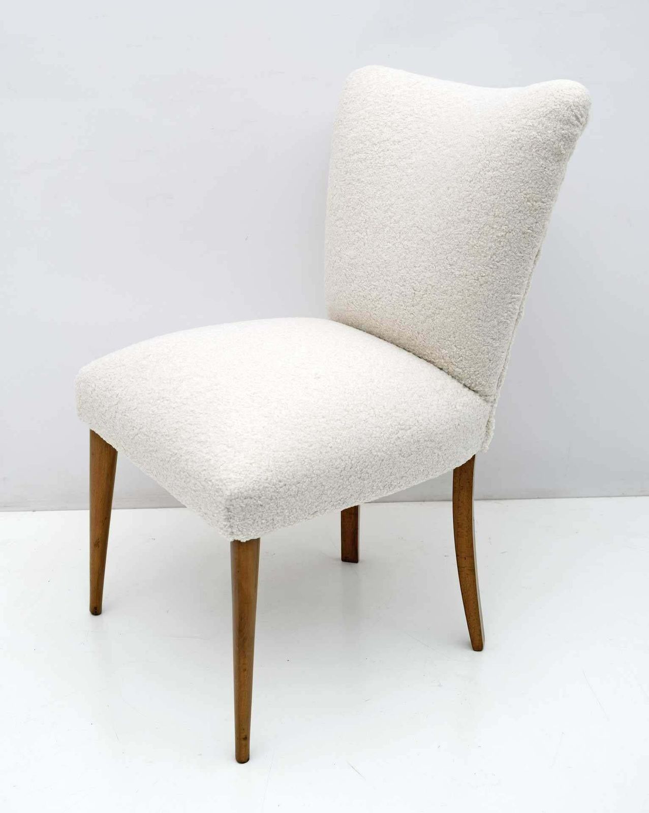 Mid Century Modern Italian Boucle Small Armchair, 1950s photo for sale