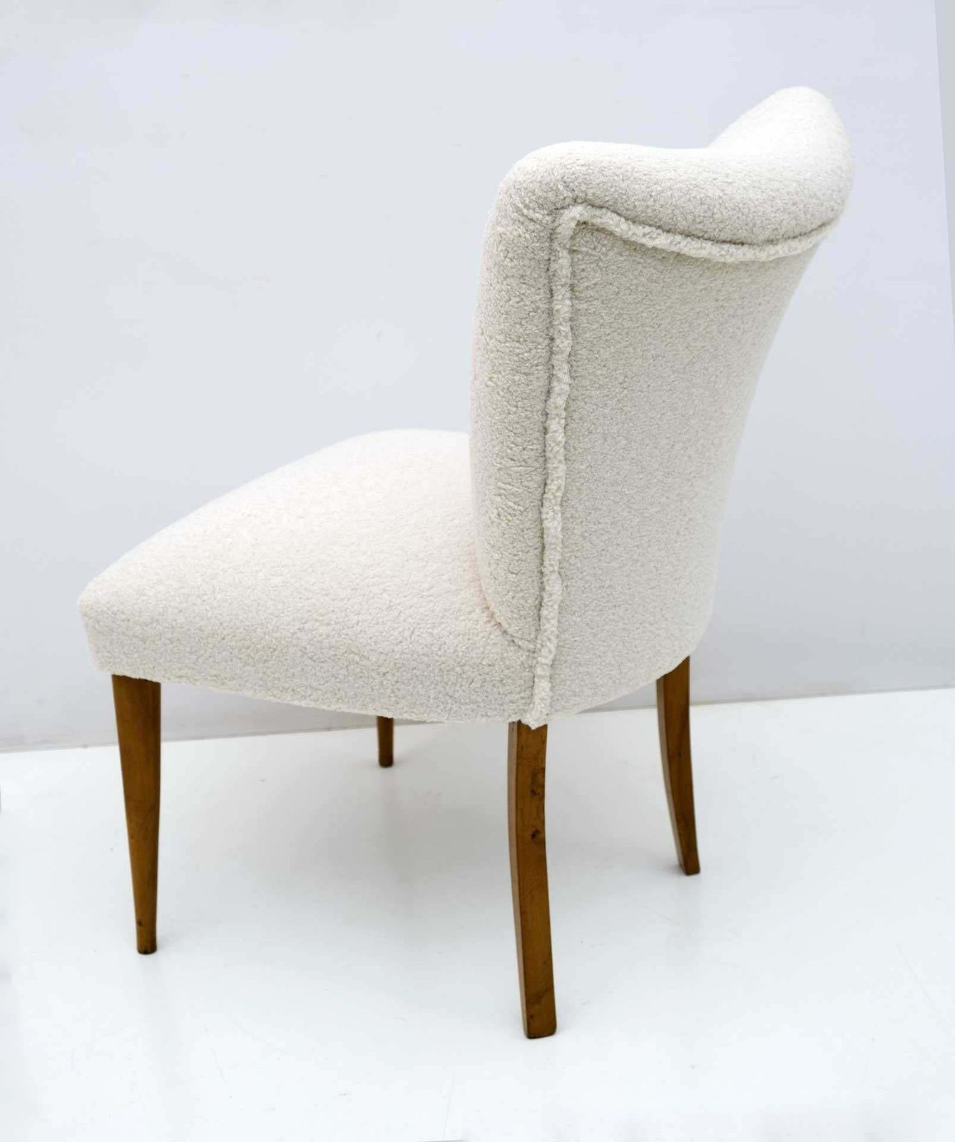 Mid Century Modern Italian Boucle Small Armchair, 1950s photo vinterior