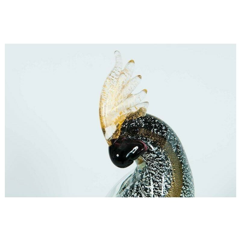 Italian Venetian Parrot Sculpture In Blown Murano Glass, By Alberto Donà, 1980s photo Art