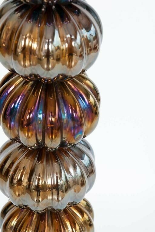 Italian Floor Lamp In Murano Glass Pagliesco With Iridescent 1980s photo 7092.8