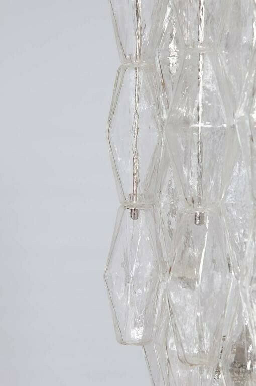 Italian Modern Chandelier In Transparent Murano Glass, Venini, 1960s photo 6191.0