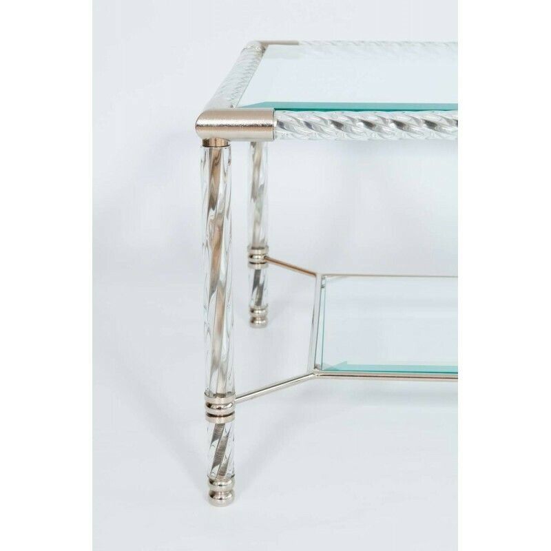 Table In Blown Murano Glass, Transparent, Barovier, 1980s photo buy