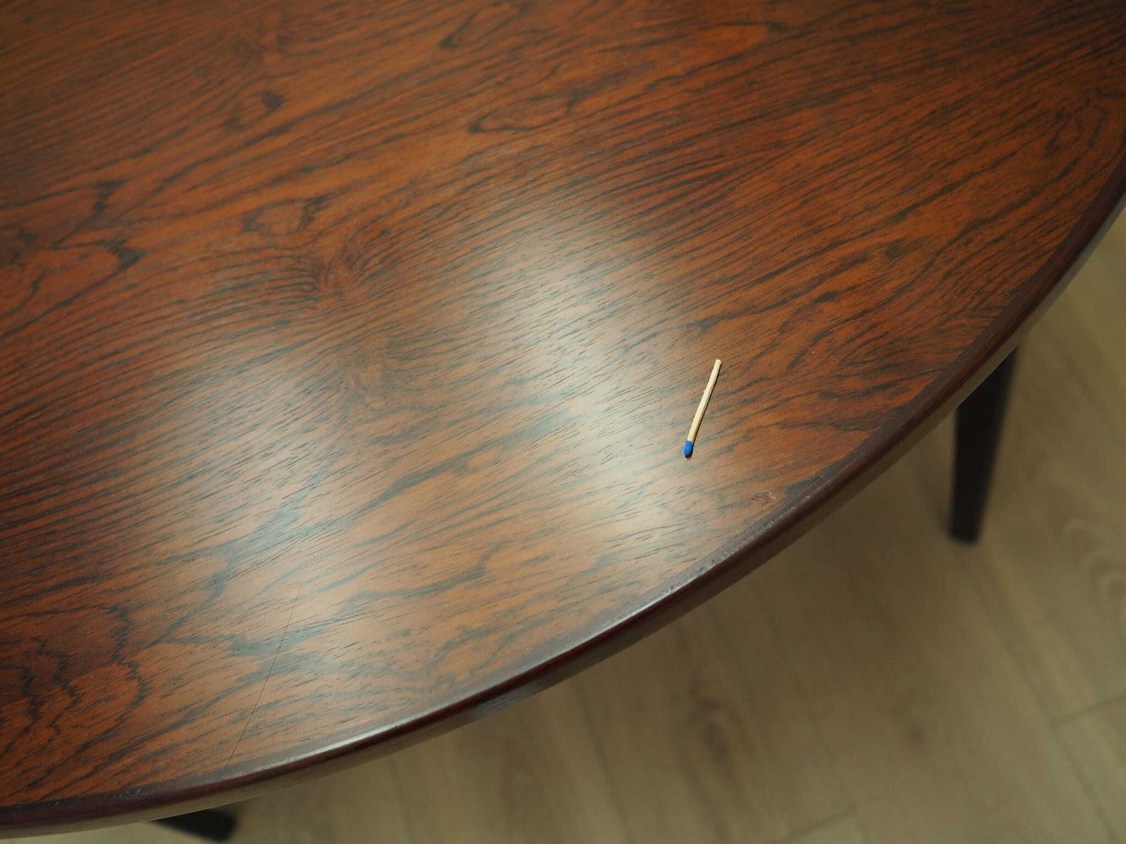 Furniture Round Vintage Table, Danish Design, 1970s, Manufacturer: Omann Jun photo