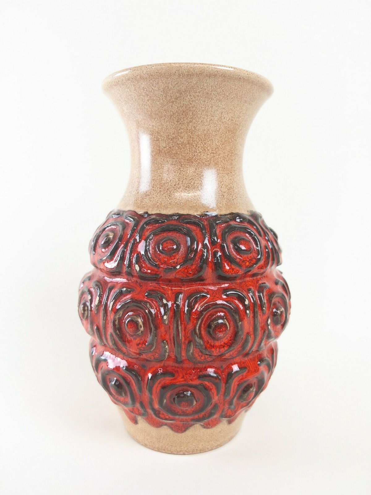 West German Pottery  ü Keramik Uebelacker Ceramic Vase Form 1475/21 Made In Germany photo 53.0
