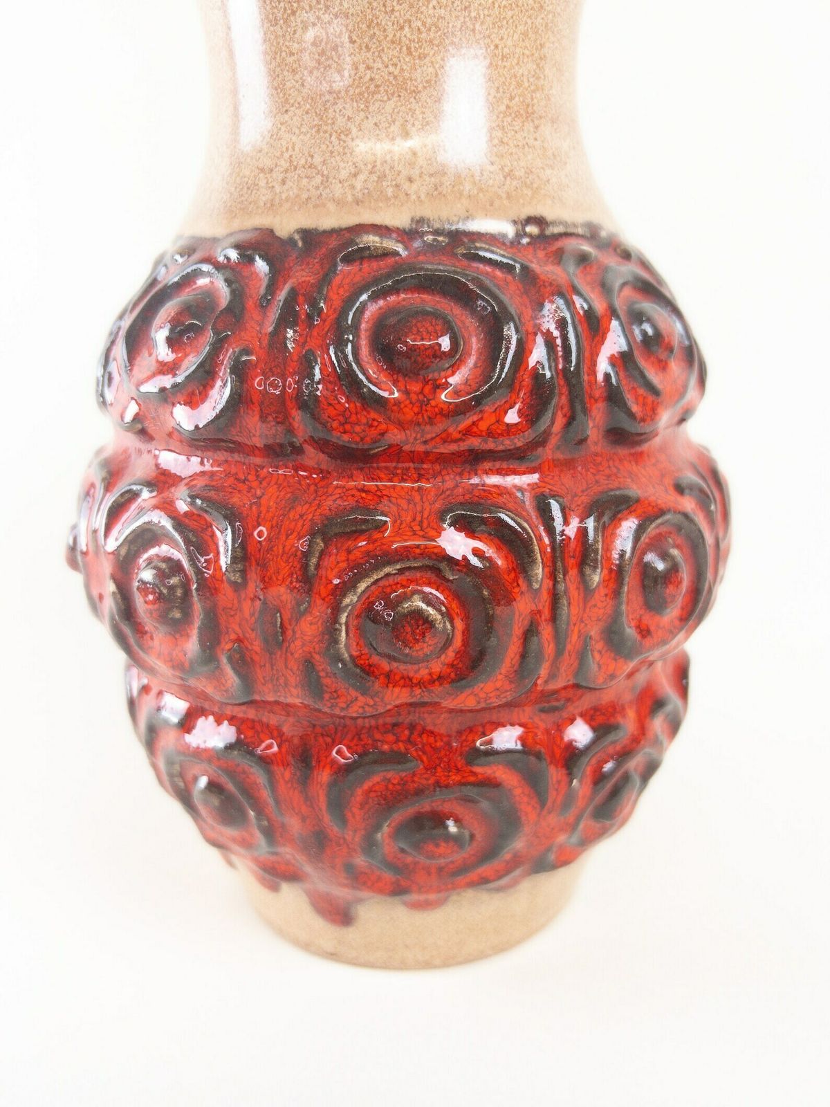 West German Pottery  ü Keramik Uebelacker Ceramic Vase Form 1475/21 Made In Germany photo vintage