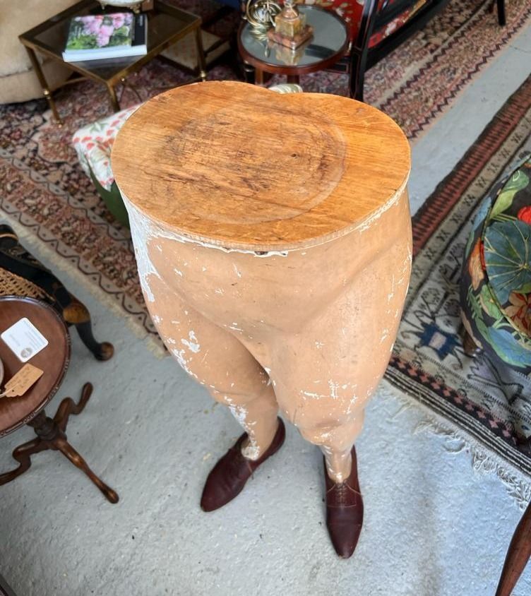 A Fantastically Kooky Plant Stand Made From Vintage Mannequin Legs photo vintage