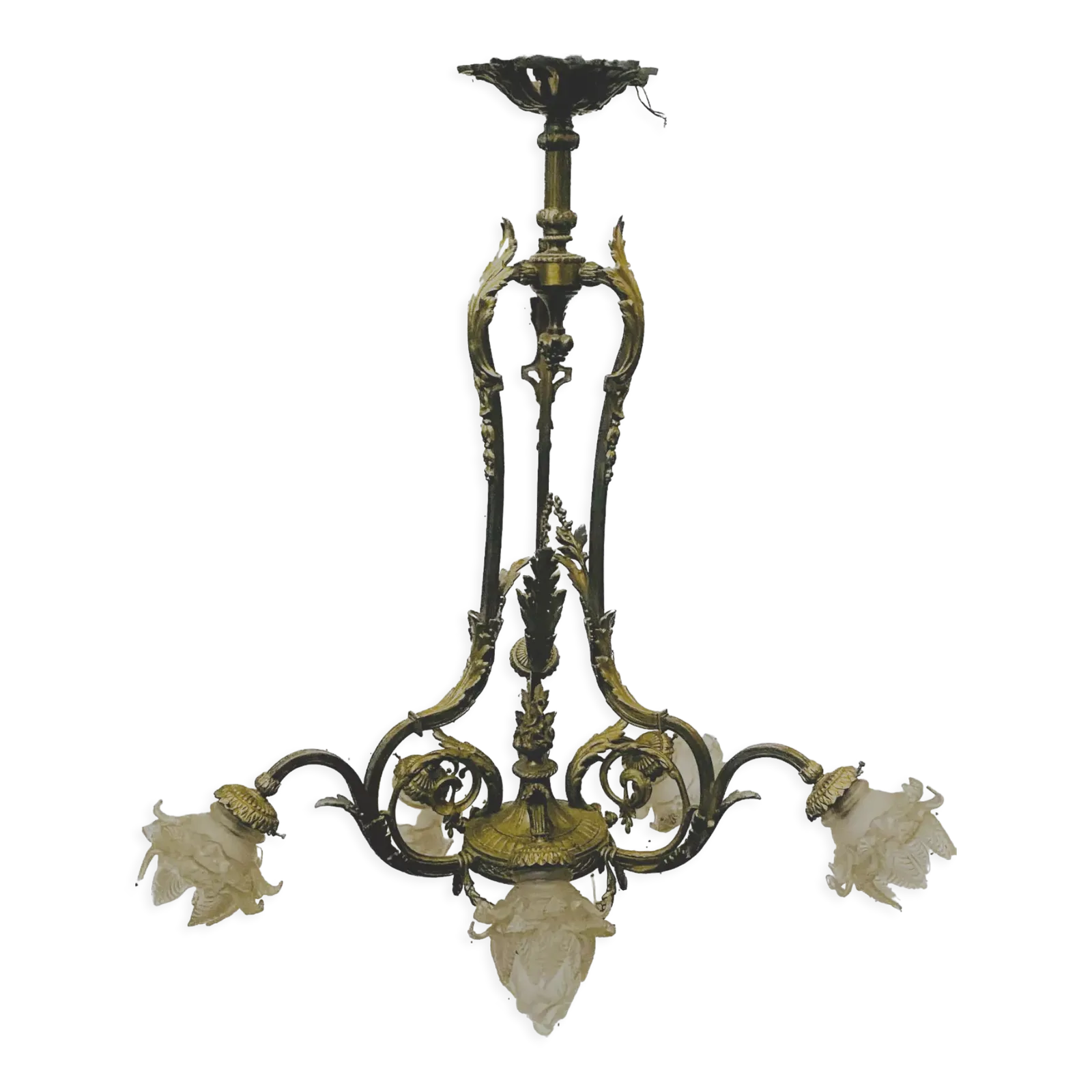 Napoleon III Style Chandelier In Gilded Bronze XX Century