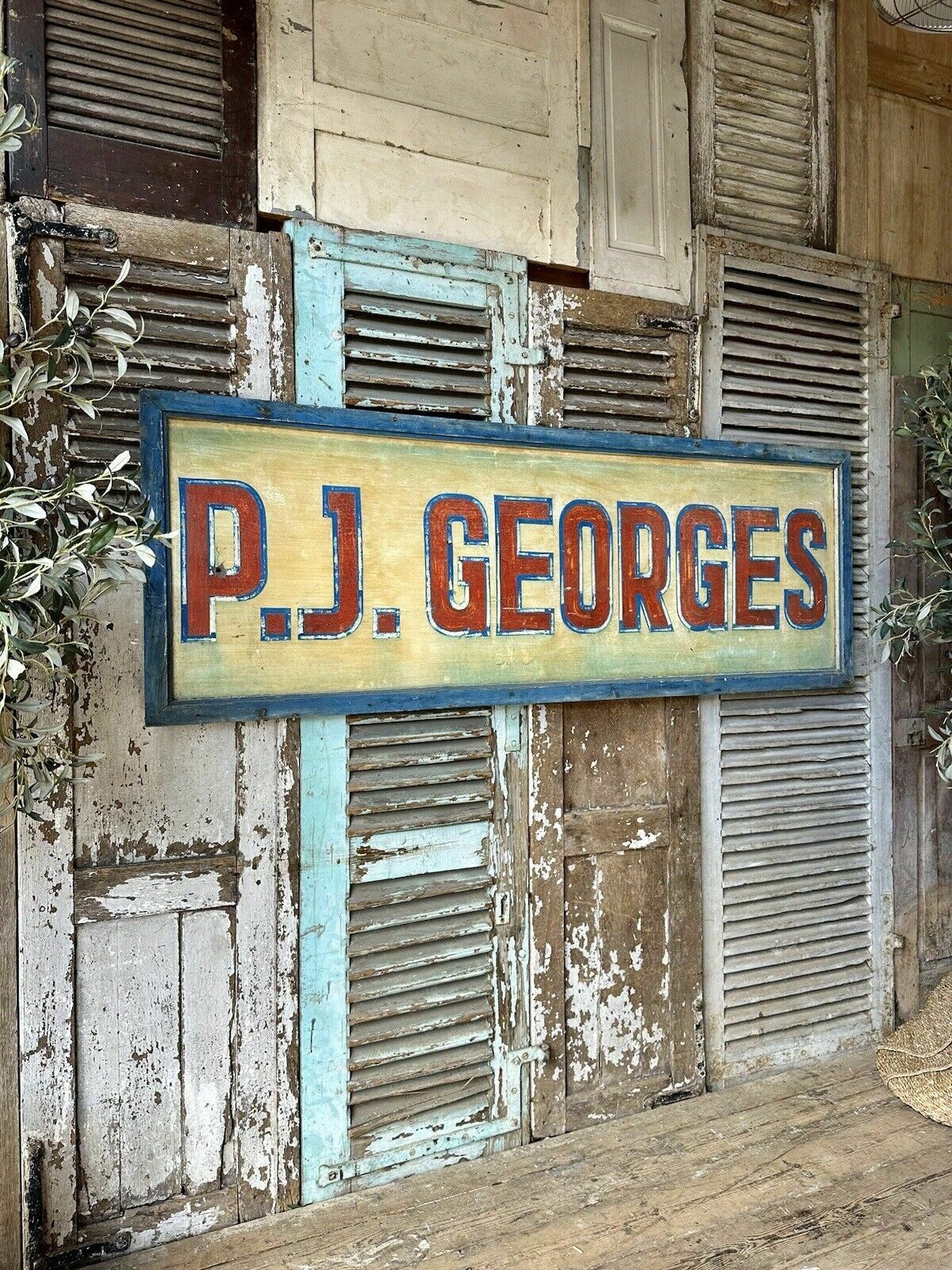 photo furniture Vintage French Handpainted Sign
