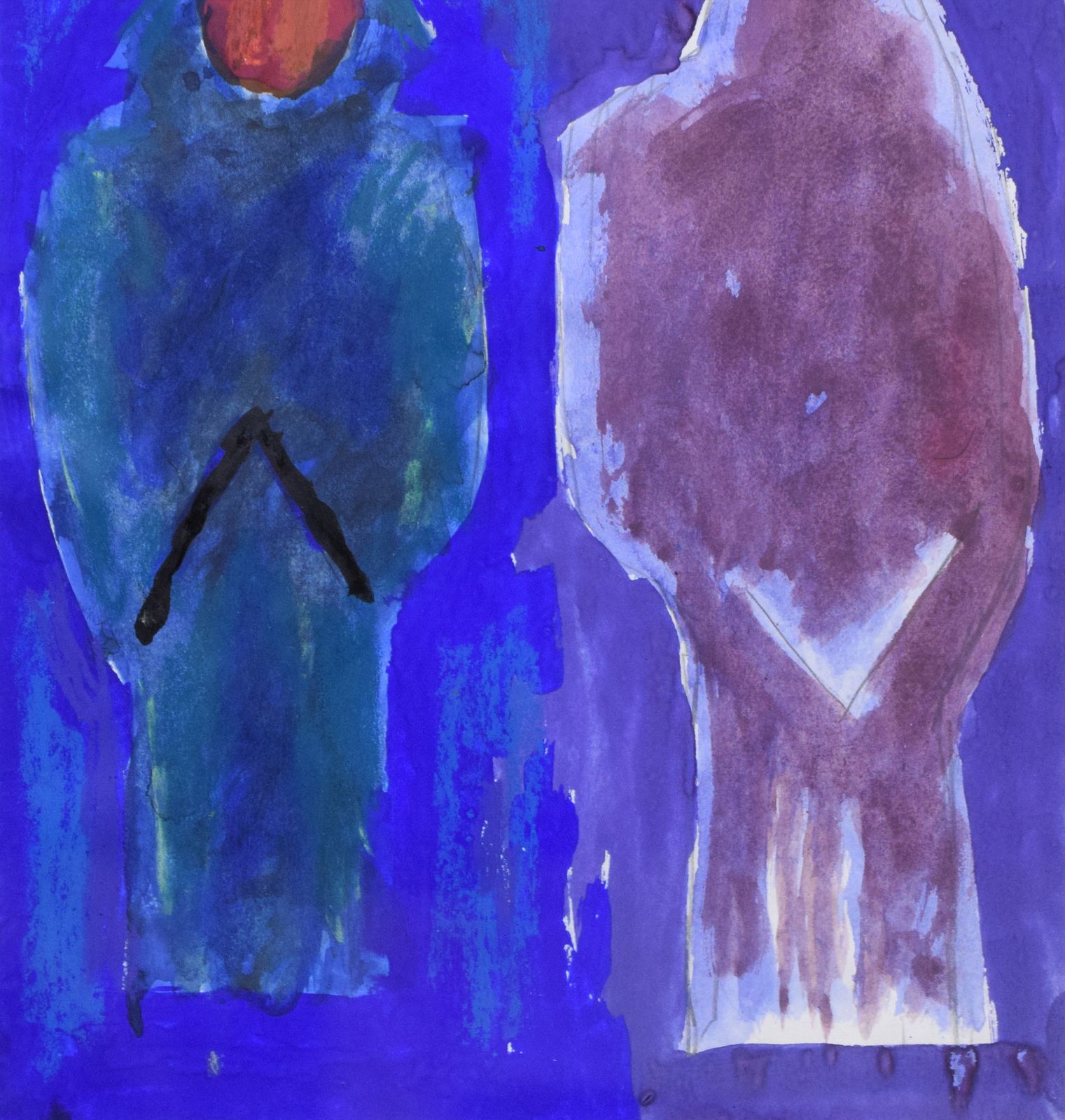Josef Herman Obe Ra (1911 2000) Watercolour   Women Of Taos, New Mexico' photo Art