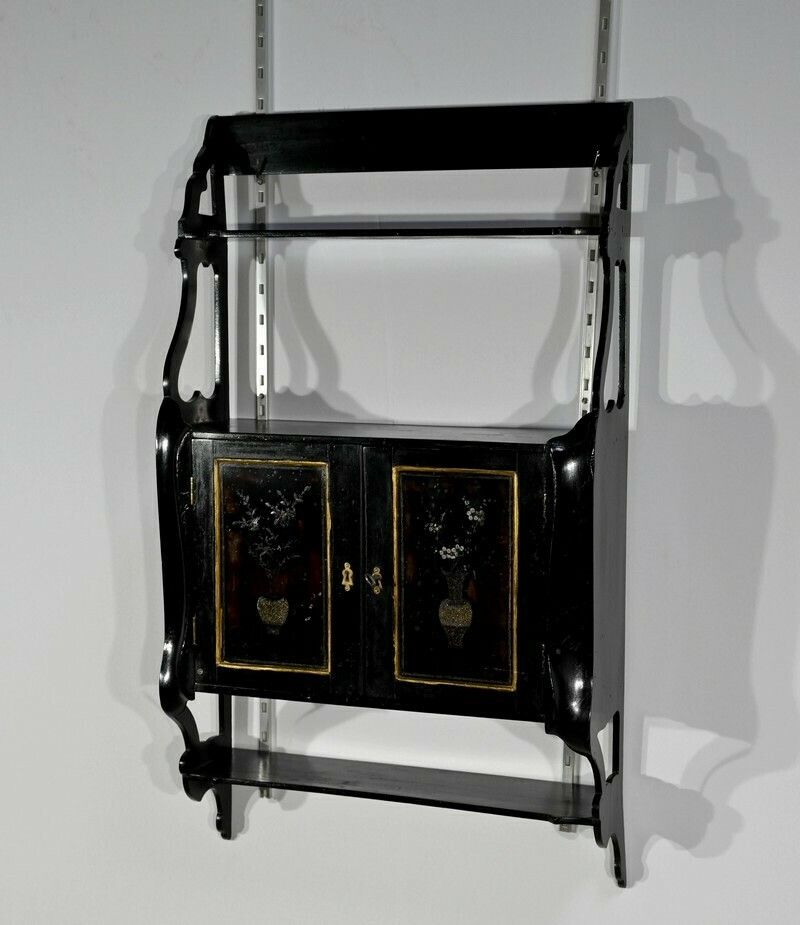 Small Wall Cabinet In Lacquered Wood, China   Late 19th Century photo furniture