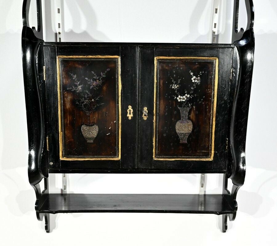 photo furniture Small Wall Cabinet In Lacquered Wood, China   Late 19th Century