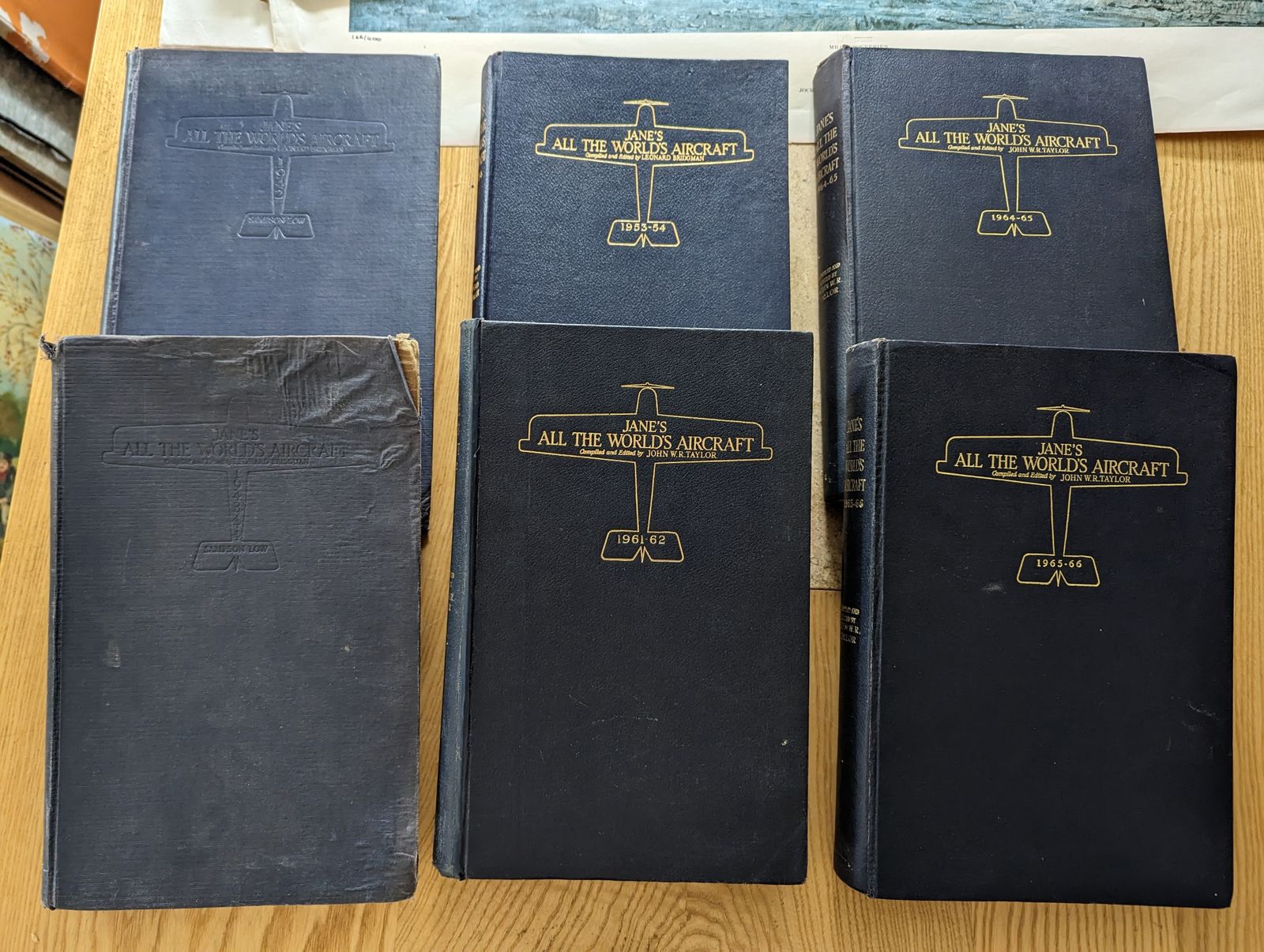 Set Of 6   Jane's All The World's Aircraft 1942 1966 photo 150.0