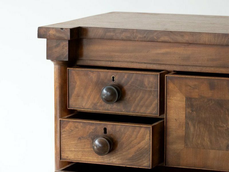 Victorian Flamed Mahogany Chest Of Drawers, 1800s photo for sale