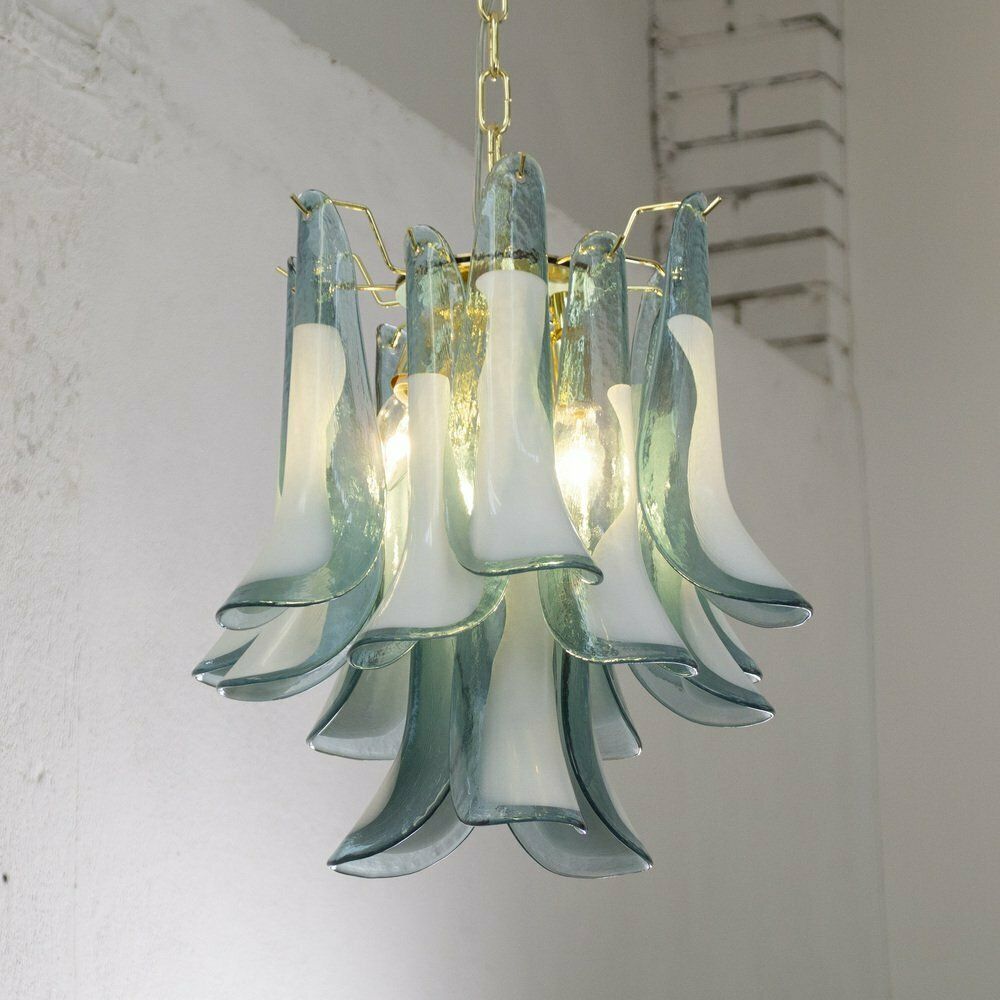 Italian Murano Glass Petal Chandelier, 1990s photo for sale