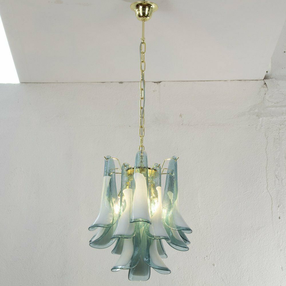 photo for sale Italian Murano Glass Petal Chandelier, 1990s