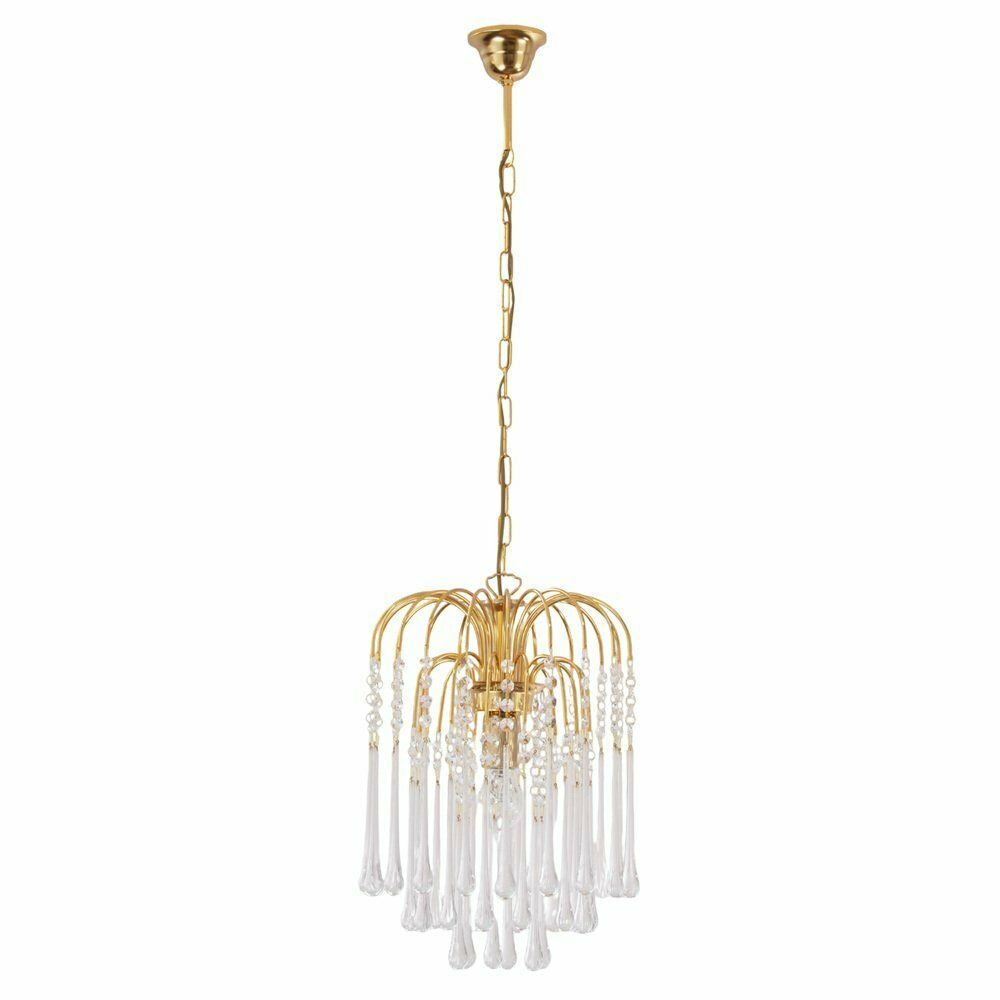 Vintage Rain Chandelier With Murano Glass Drops, Early 21st Century