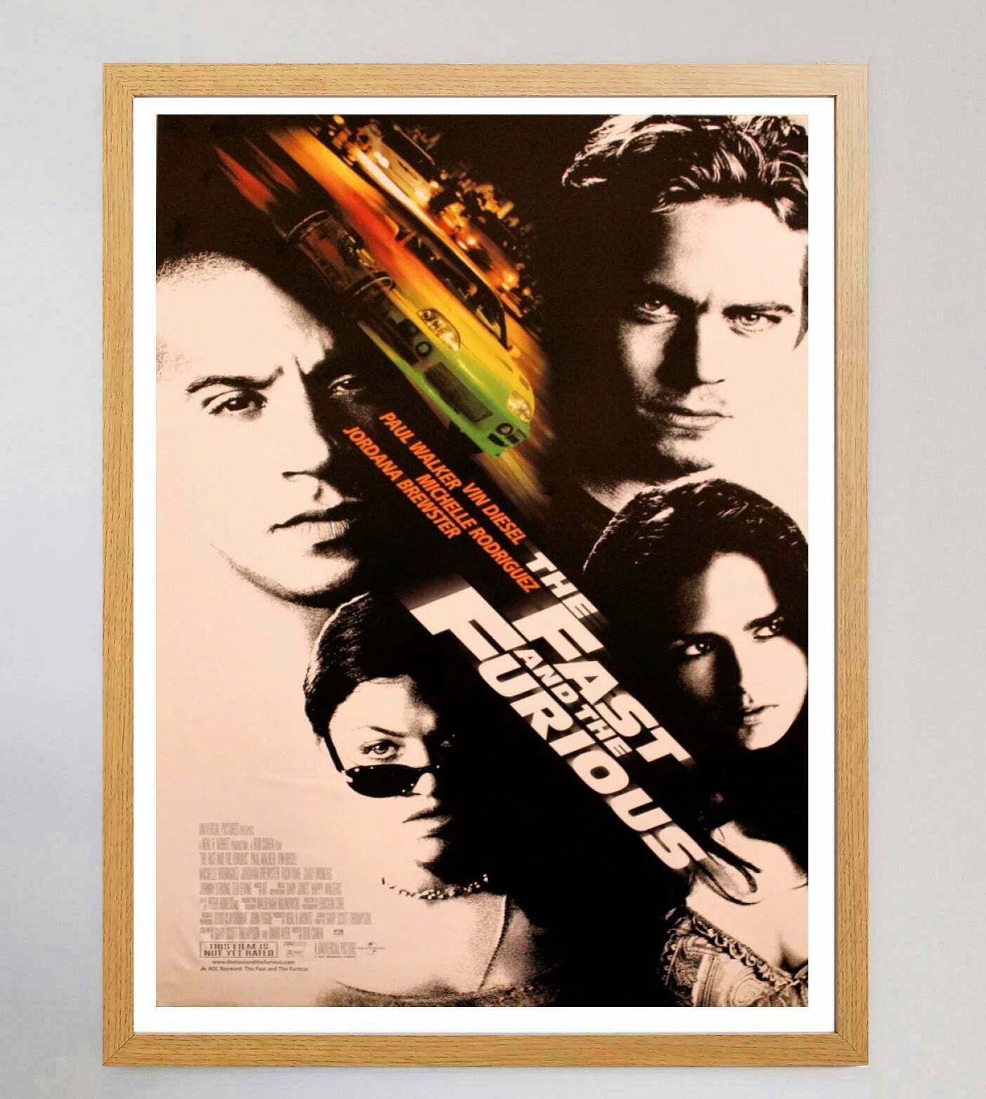 The Fast & The Furious Original Vintage Poster photo Art