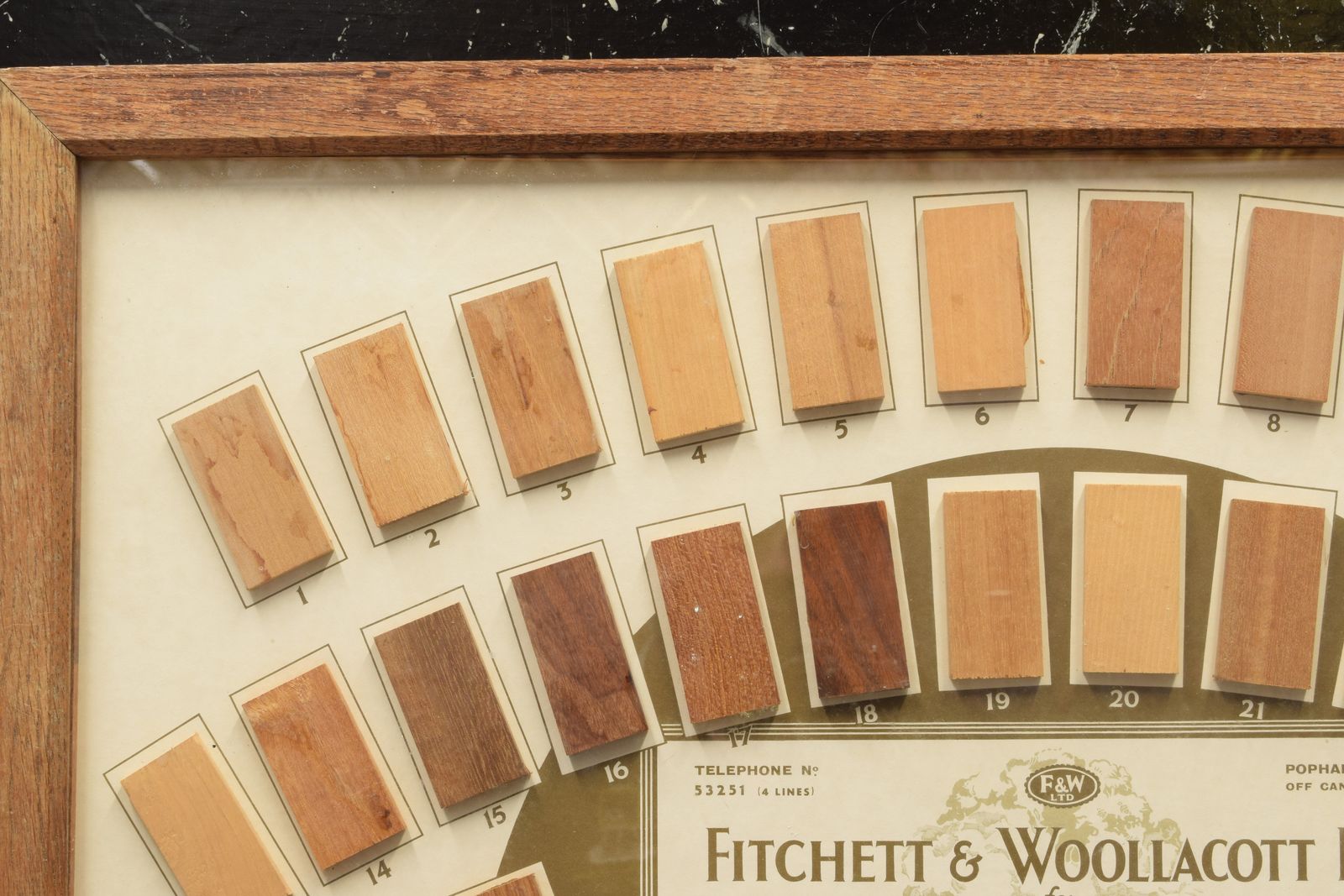 Fitchett & Wooltacott Ltd   A Specimen Wood Timber Shop Display, Framed photo furniture