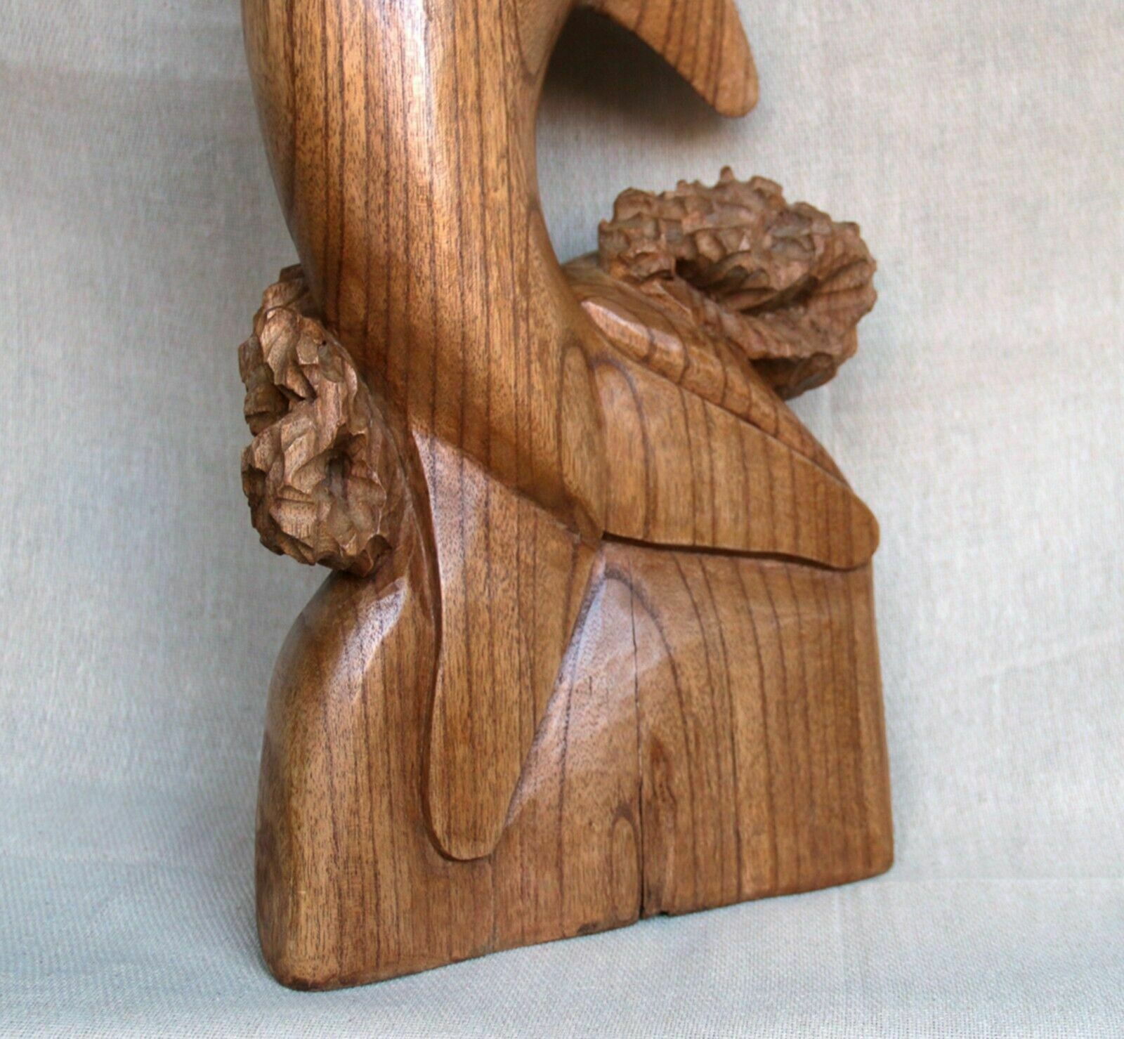 Indonesian Sculpture Of Two Entwined Dolphins, 1980s photo Home Decor