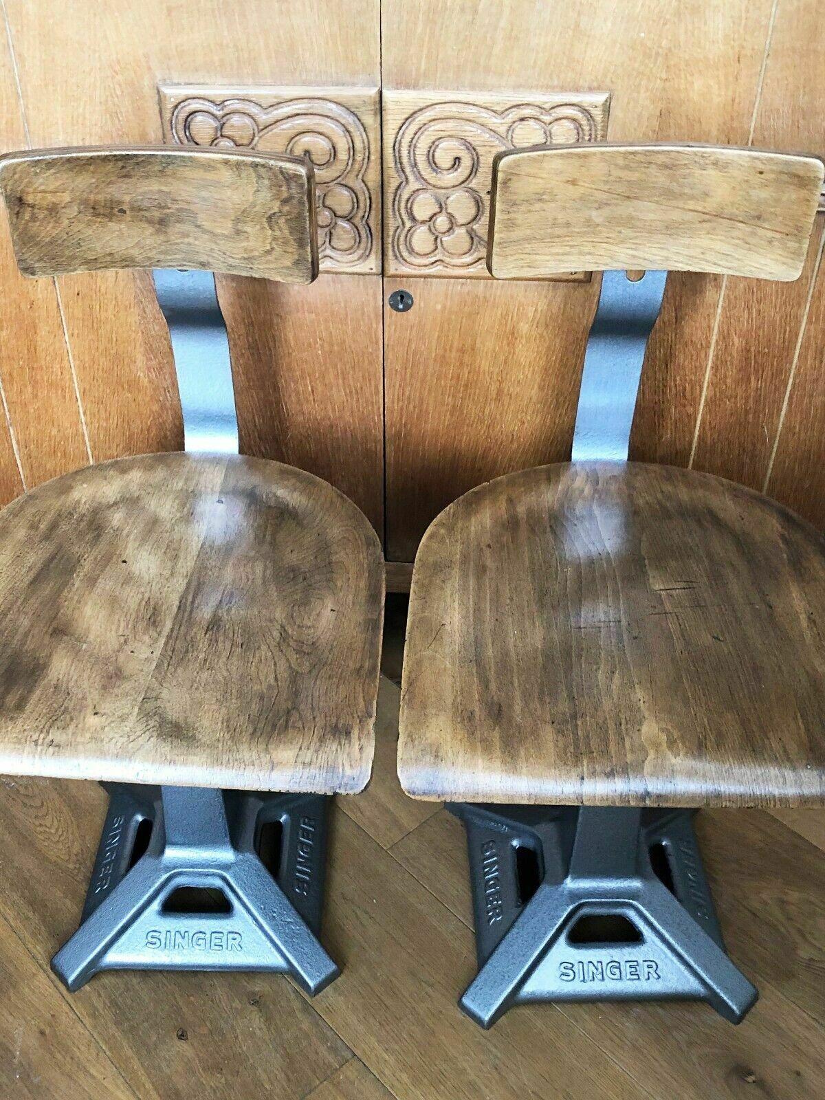 Singer Machinist Chairs By Simanco. Set Of 4. 1930s. photo Furniture