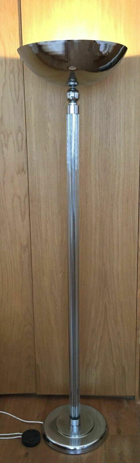 Chrome And Lucite Floor Lamp In The Manner Of Karl Springer. 1980s photo 1980.0