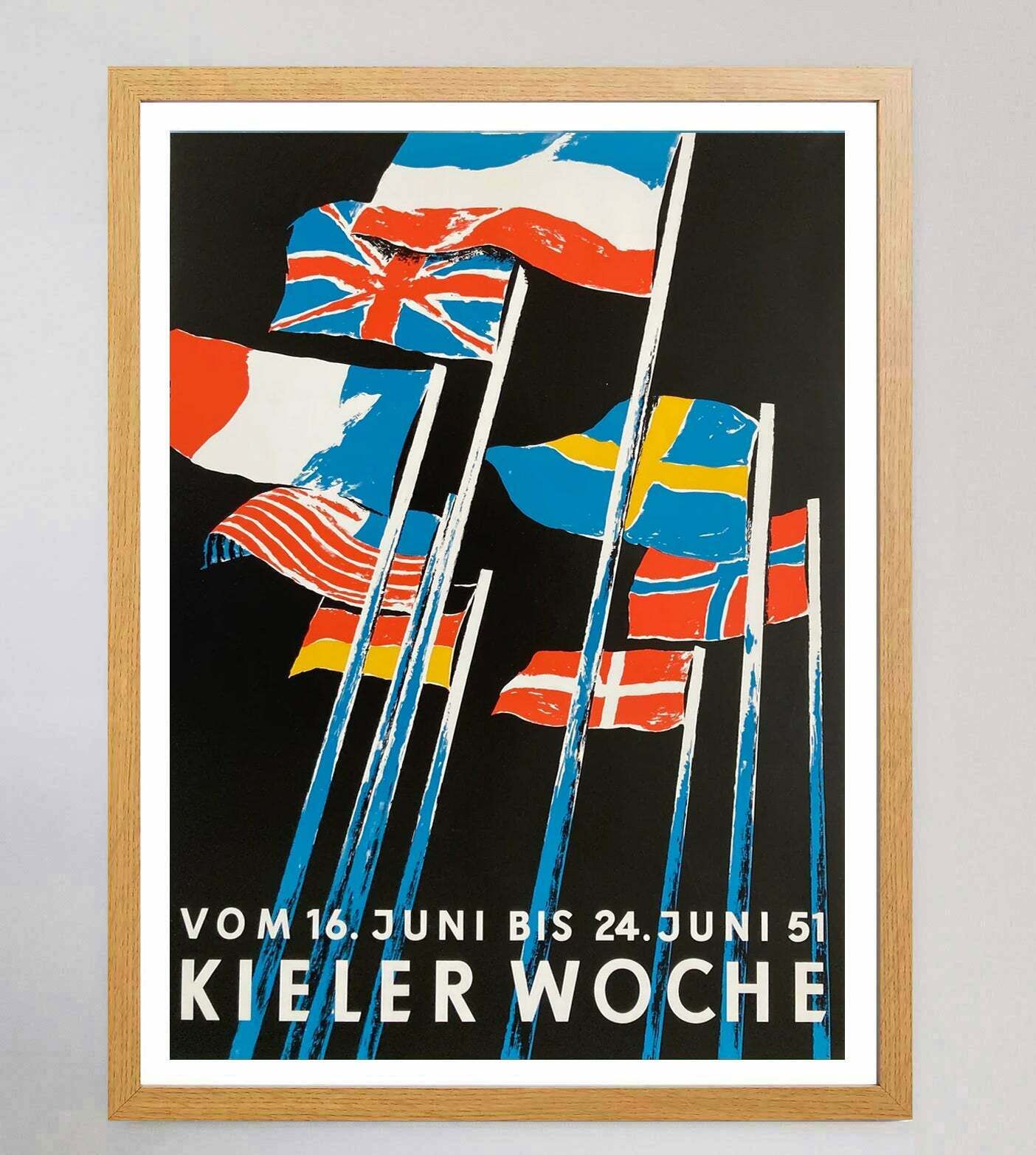 Kiel Week (Kieler Woche) 1951 Original Vintage Poster photo Art