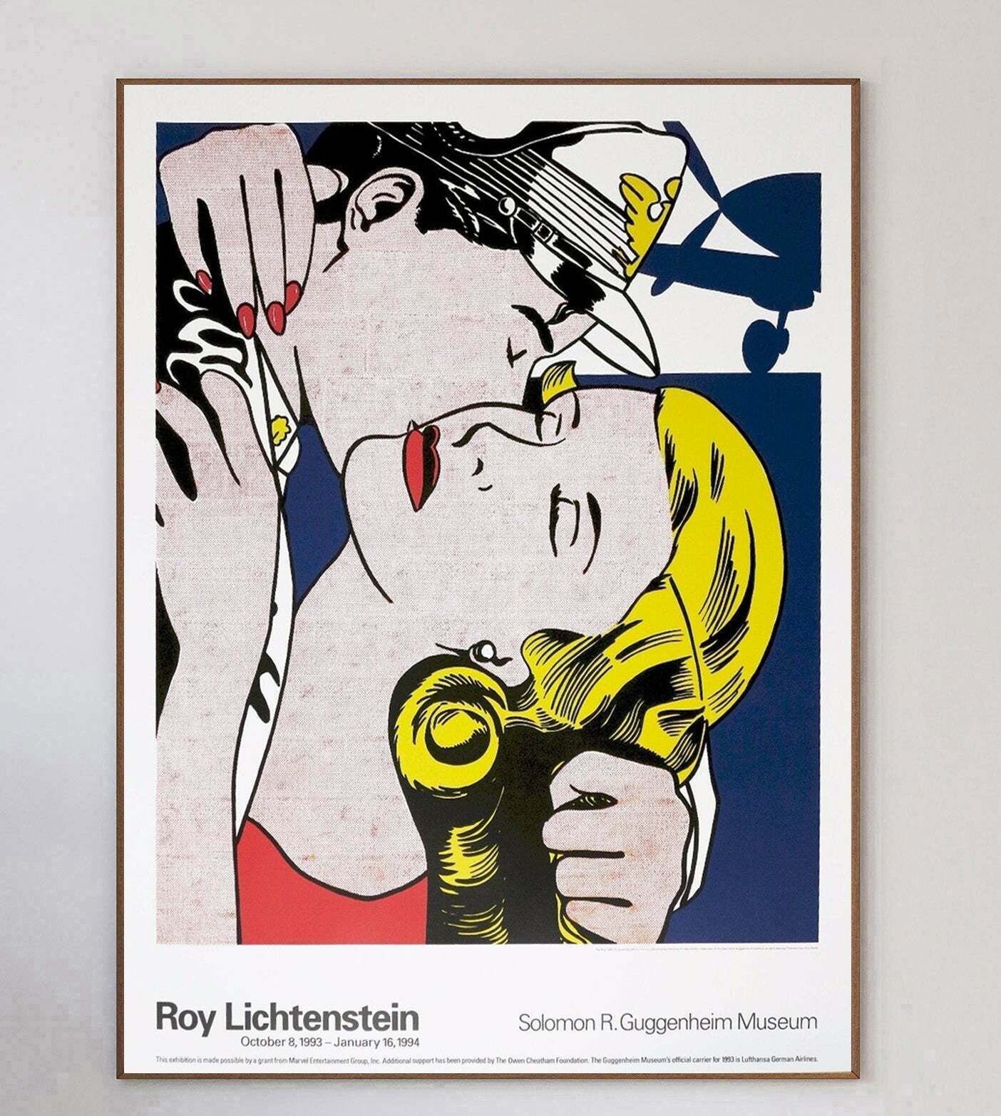 Roy Lichtenstein   The Kiss   Guggenheim Museum Original Vintage Poster photo Art
