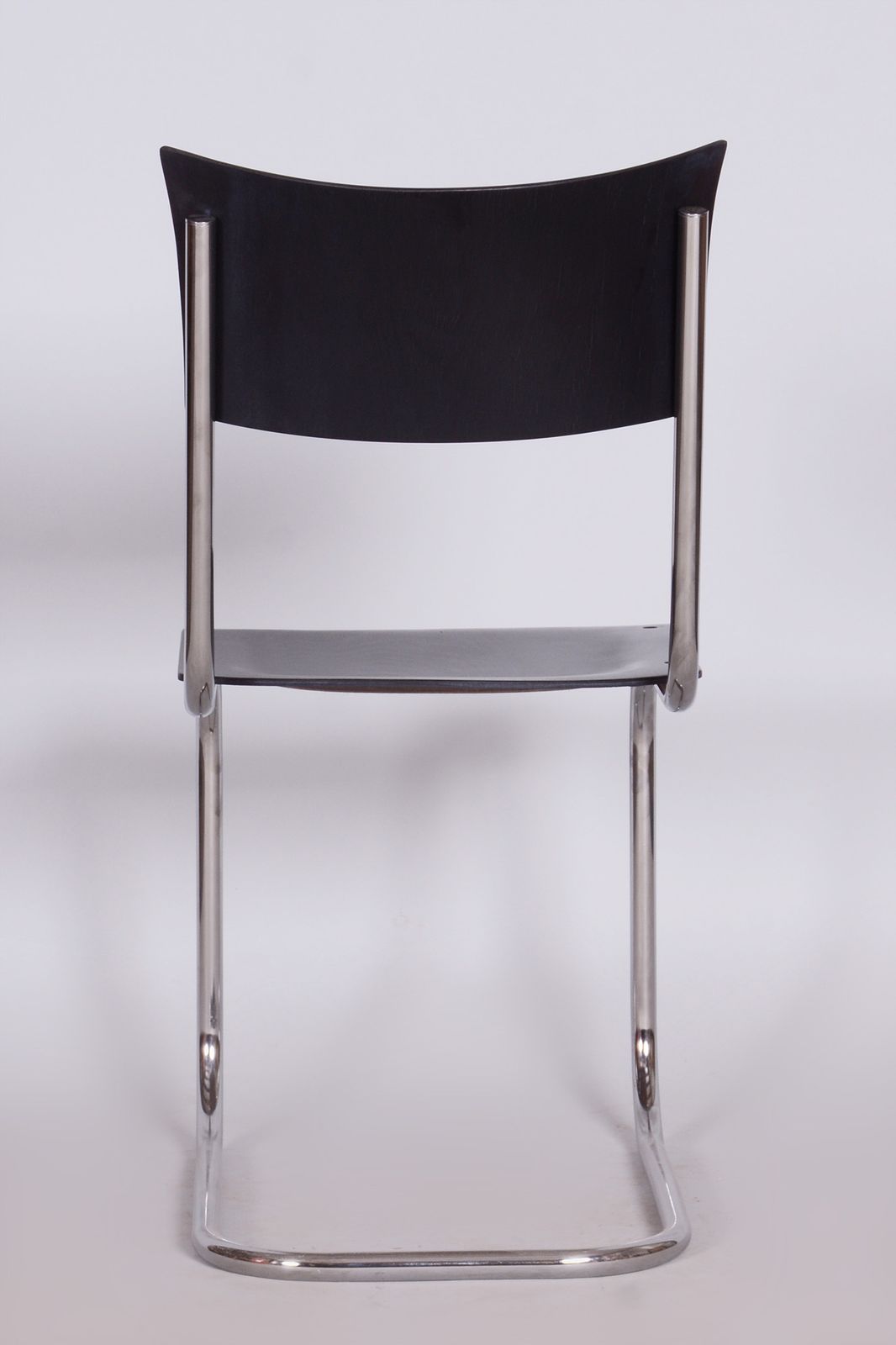 photo buy Bauhaus Writing Desk And Chair, Rober Slezak, Chrome Plated Steel, Lacquered Wood, Czechia, 1930s