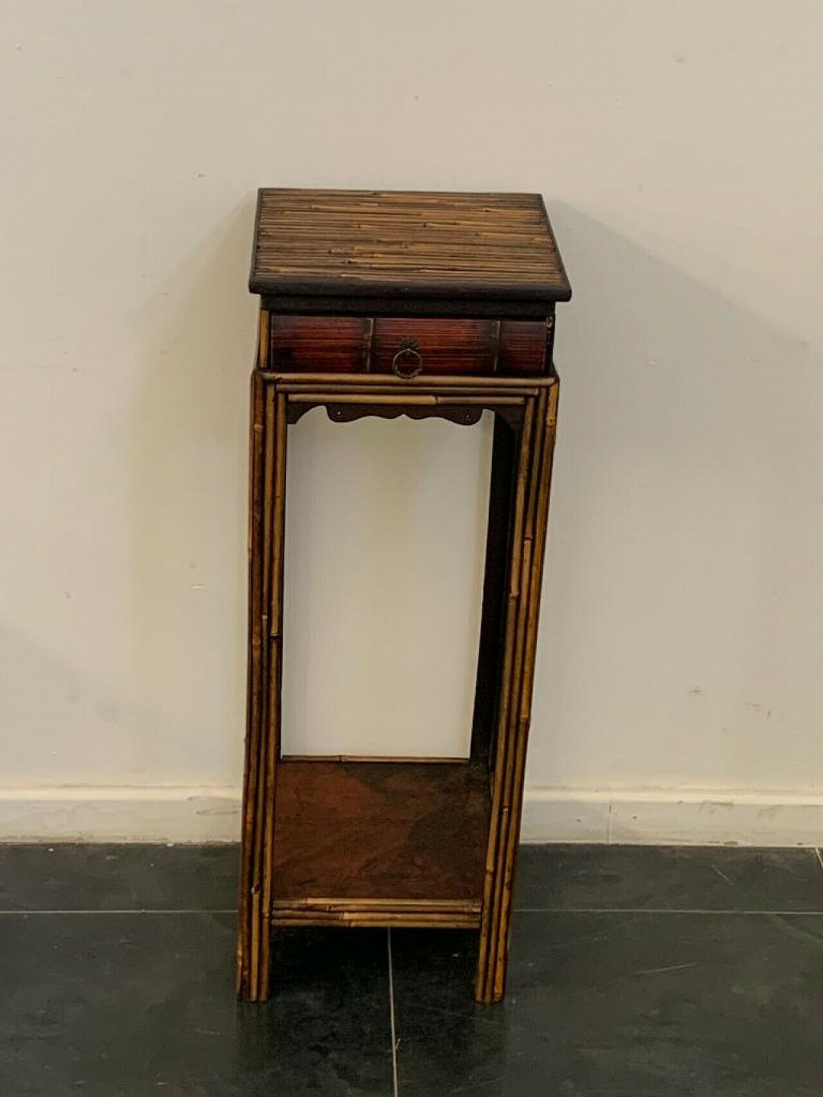 Bamboo Side Table In The Chinoserie Style, 1980s photo for sale