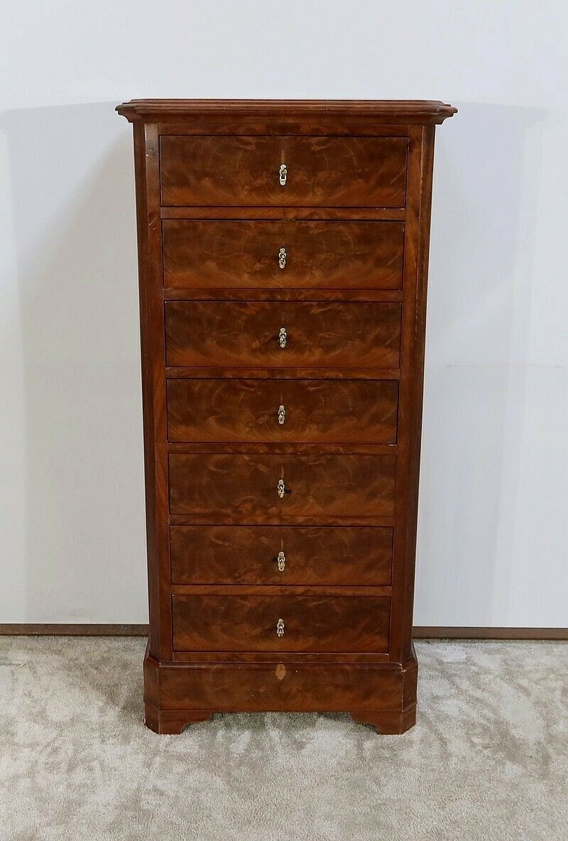 Narrow Semainier In Mahogany   Late 19th Century photo 5953.4
