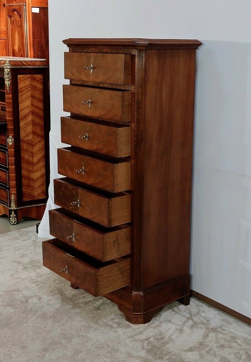 5953.4 Narrow Semainier In Mahogany   Late 19th Century photo