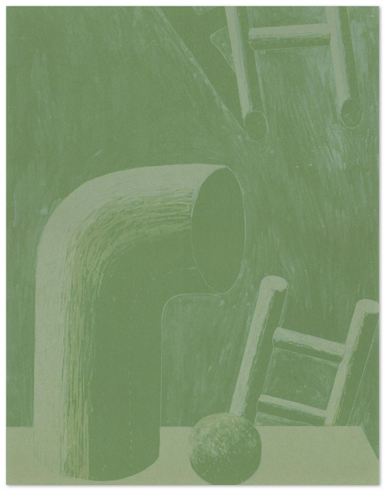 Horst Antes, “Grünes Stillleben”, 1976, Rare Abstract Lithograph