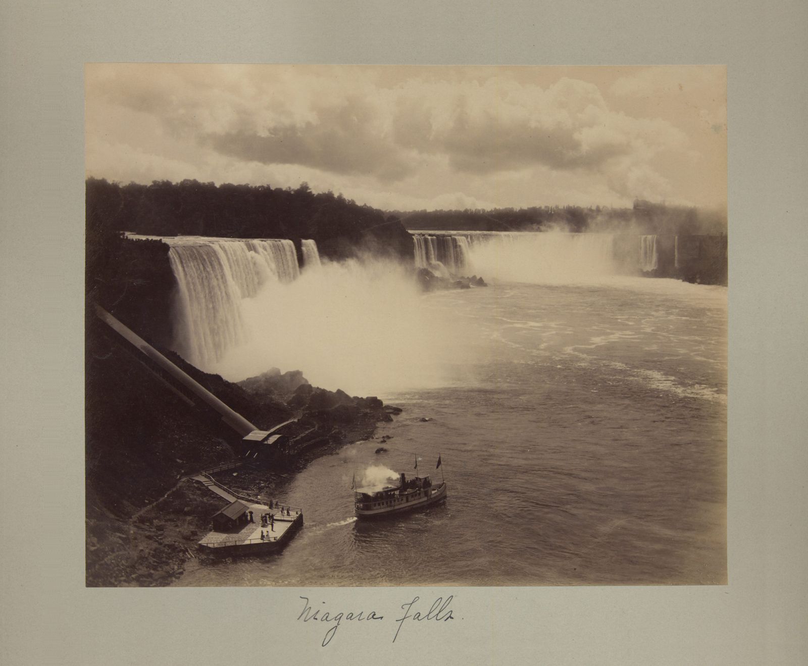 Unknown Artist, “Niagara Falls”, C.1890s, Antique Original Hand Titled Photograph