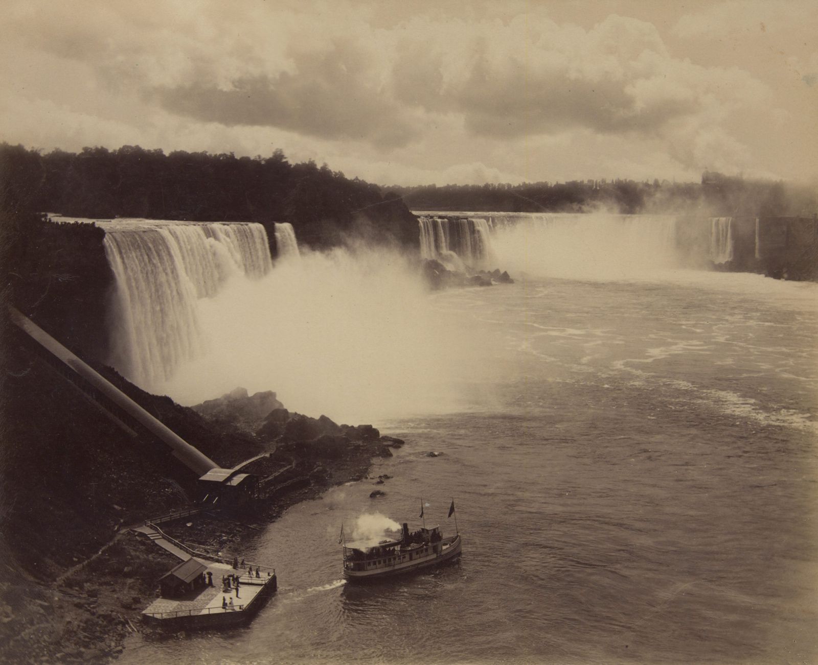 Unknown Artist, “Niagara Falls”, C.1890s, Antique Original Hand Titled Photograph photo furniture