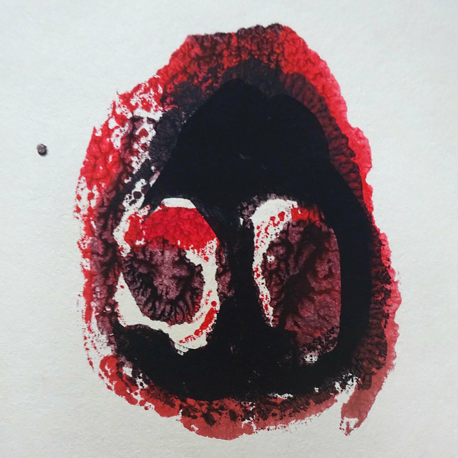 photo furniture Harm Van Ee, “Masks”, 1988, Original Signed Art Brut Painting