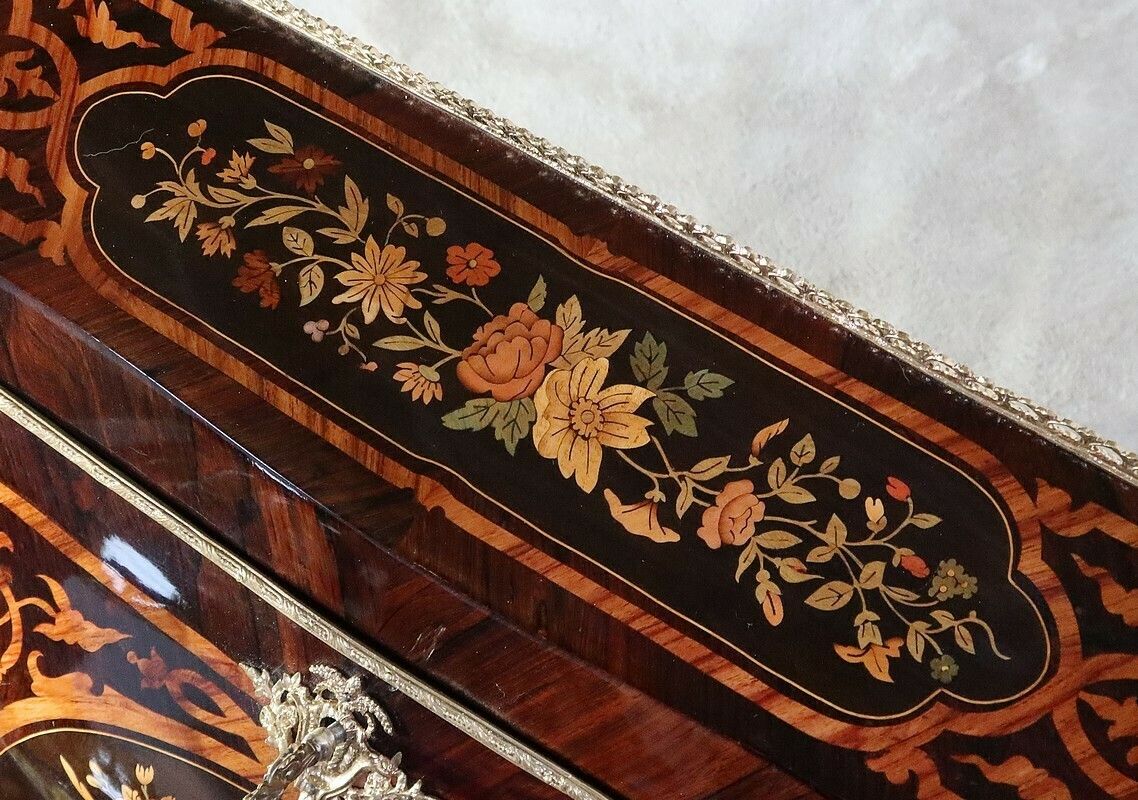 Desk In Precious Wood, Napoleon III Period, 19th Century photo vinterior