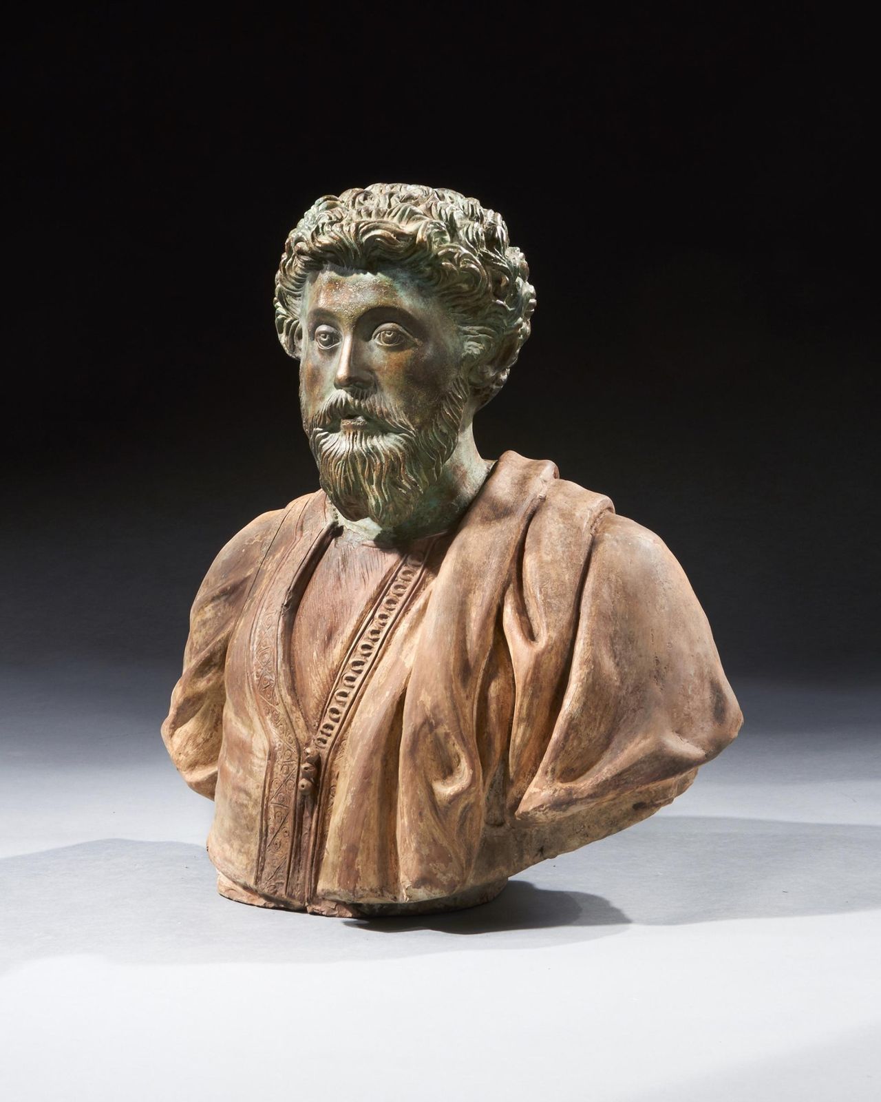 photo for sale Rare Pair Of Late 19th Century Portrait Busts Of Caesars Marcus Aurelius And Caracalla