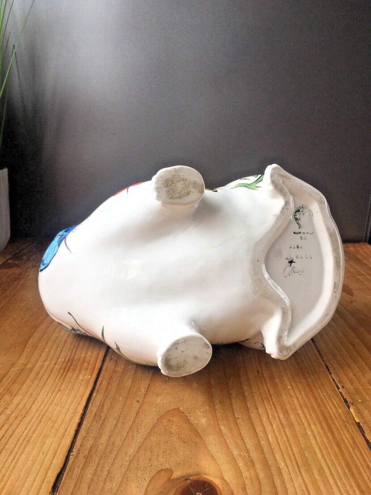 photo buy Mid Century Italian Pottery Este Ceramiche Flower Frog Planter Posy Vase 60's