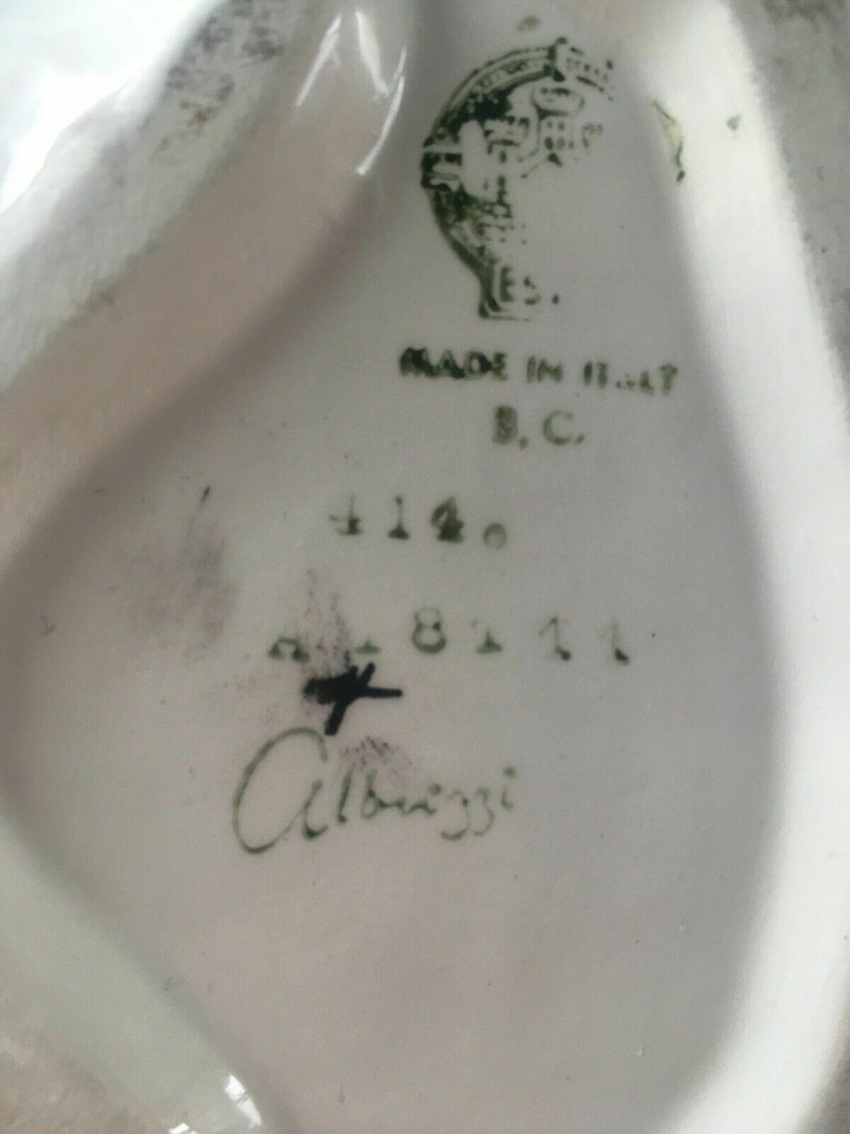photo vintage Mid Century Italian Pottery Este Ceramiche Flower Frog Planter Posy Vase 60's